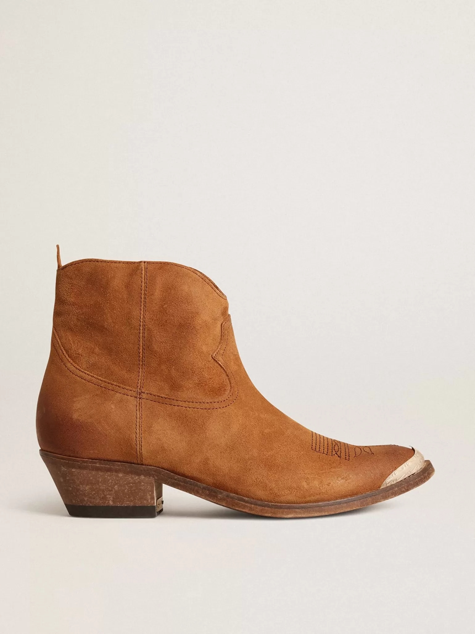 Sale Ankle boot Young de suede cor conhaque MULHER Botas