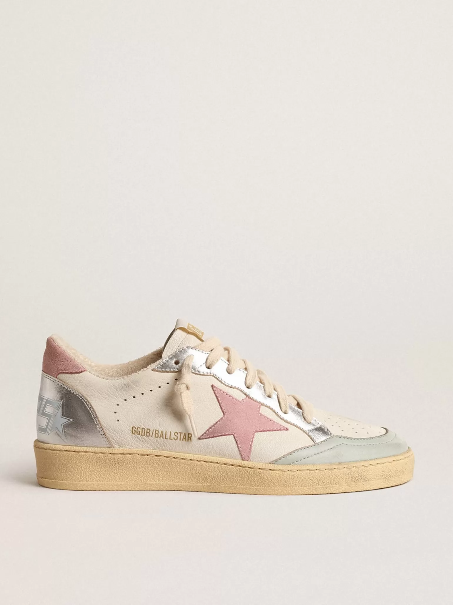 Clearance Ball Star com estrela de suede rosa e inserções de couro metálico MULHER Ball Star