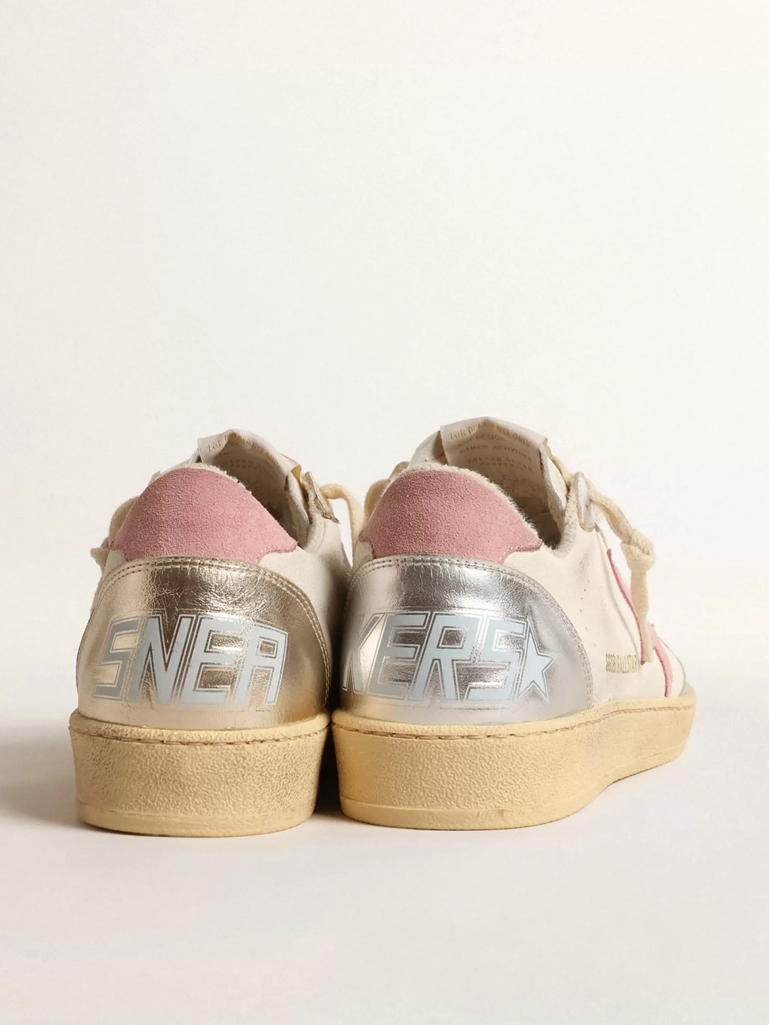 Clearance Ball Star com estrela de suede rosa e inserções de couro metálico MULHER Ball Star