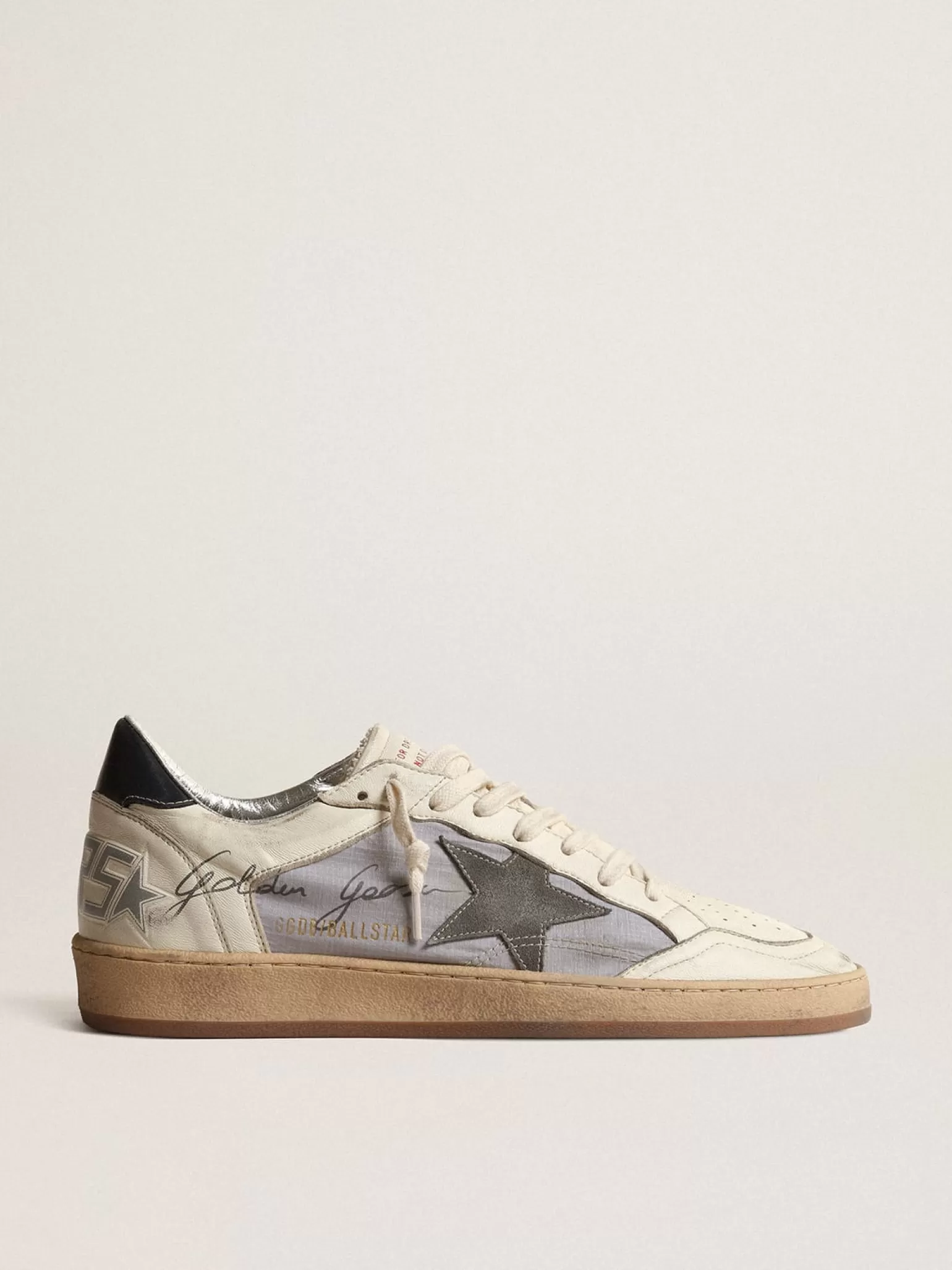 Store Ball Star de napa e náilon reflex com estrela de suede cinza-escuro Ball Star