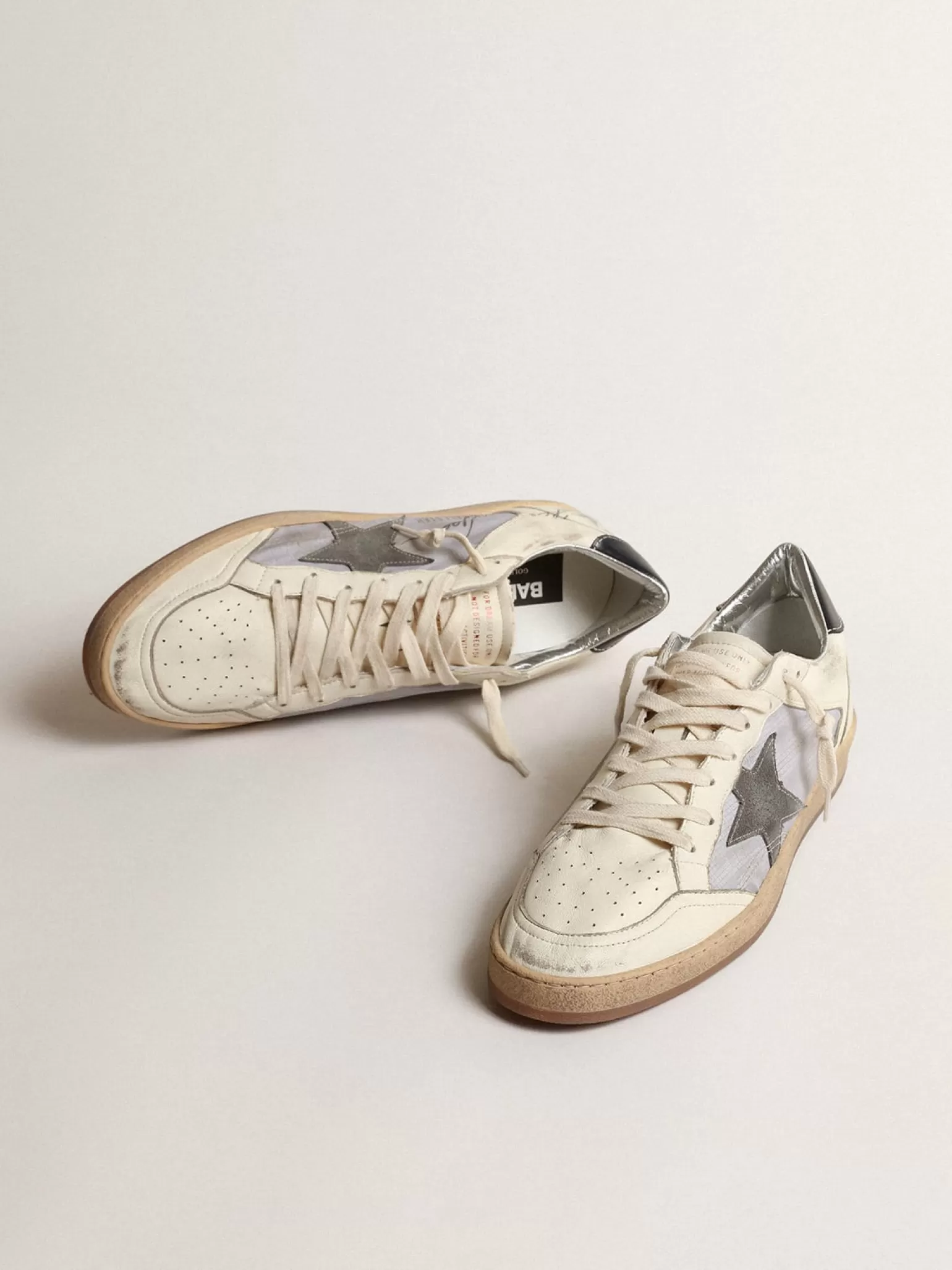 Store Ball Star de napa e náilon reflex com estrela de suede cinza-escuro Ball Star