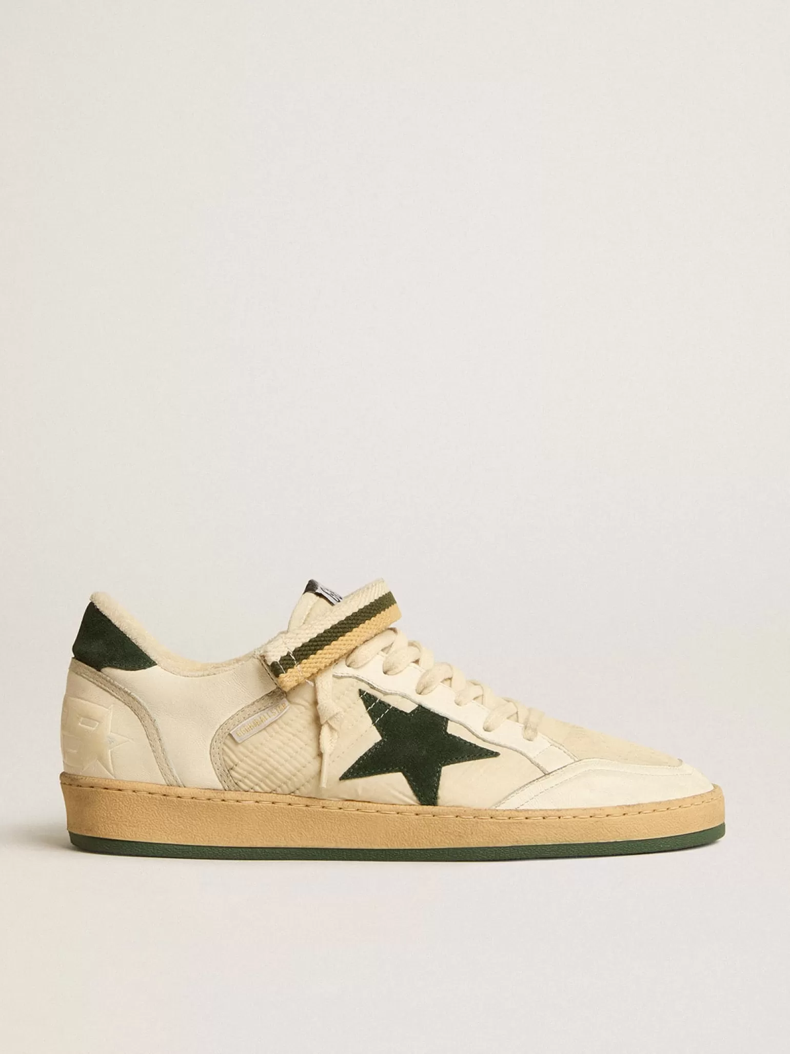 Discount Ball Star de náilon e napa com estrela e talão de suede verde Ball Star