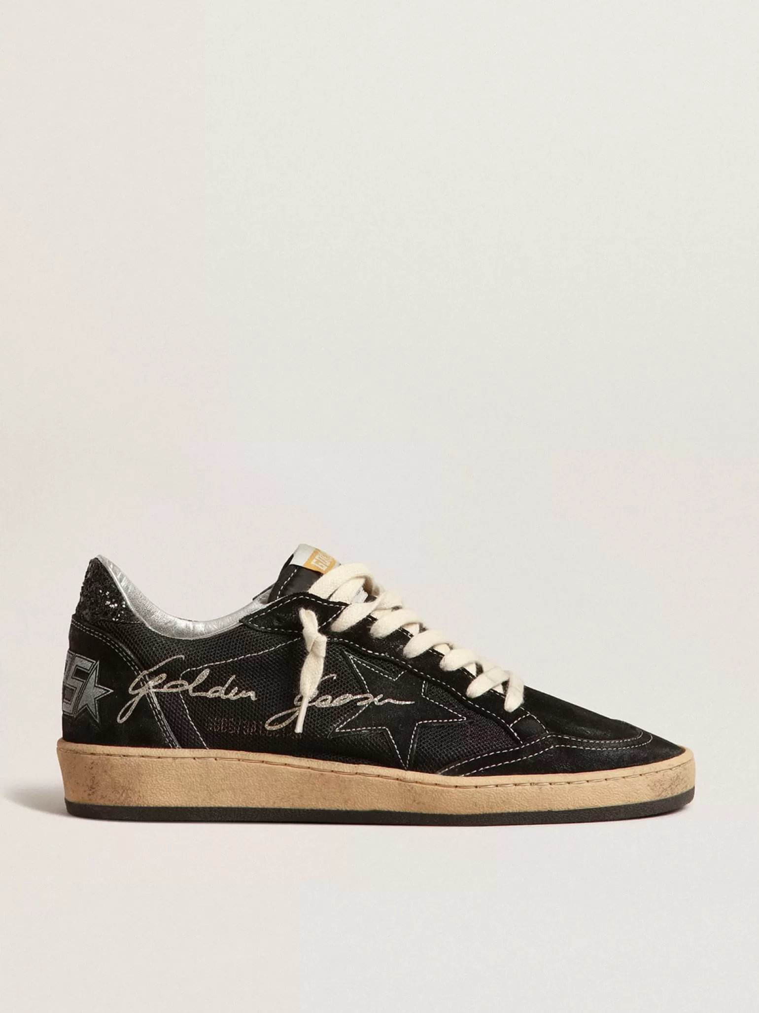 Online Ball Star de tela preta com estrela de suede preto MULHER Ball Star