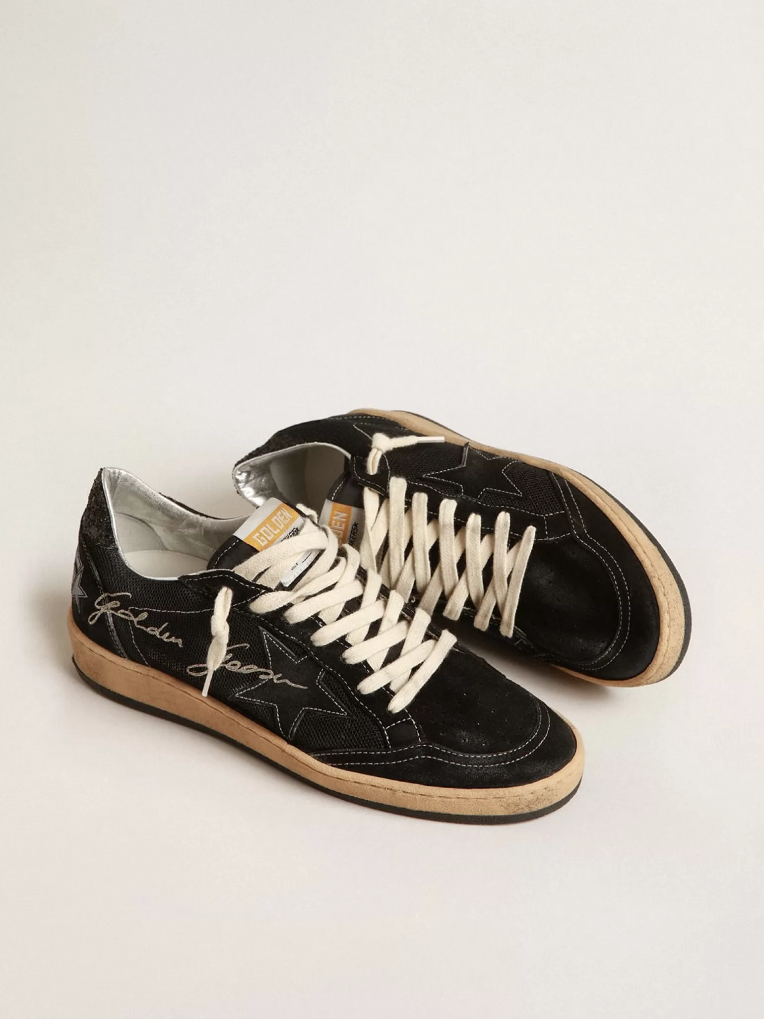 Online Ball Star de tela preta com estrela de suede preto MULHER Ball Star