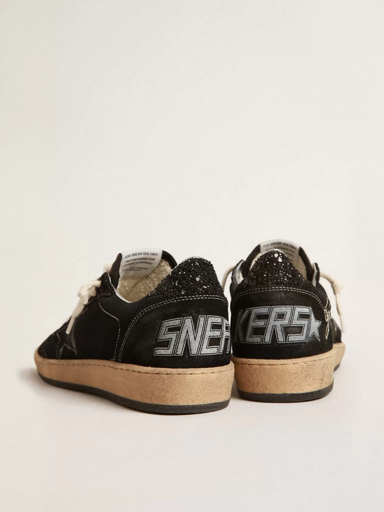 Online Ball Star de tela preta com estrela de suede preto MULHER Ball Star