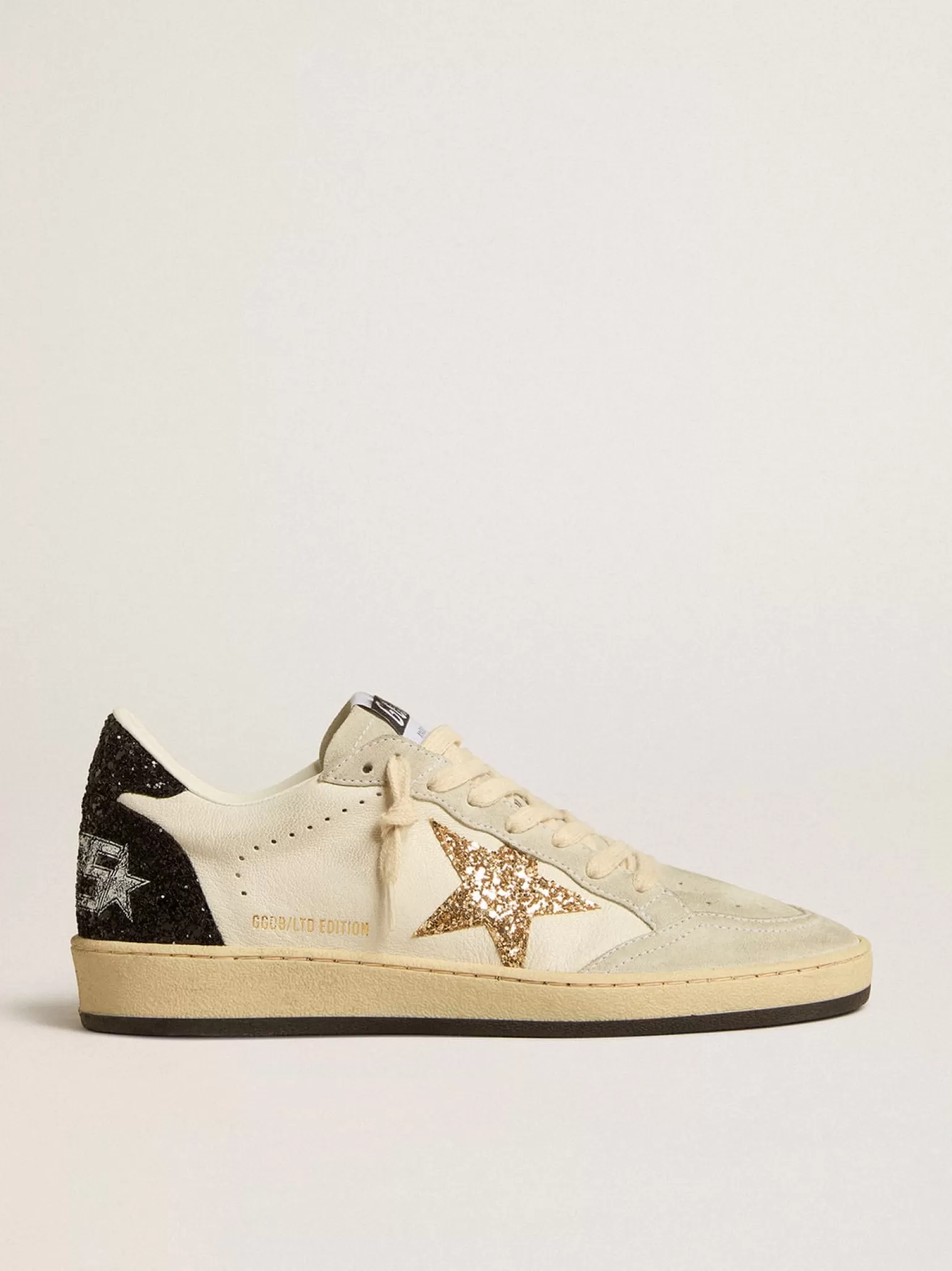Sale Ball Star LTD de napa e suede com estrela de glitter e talão preto MULHER Ball Star