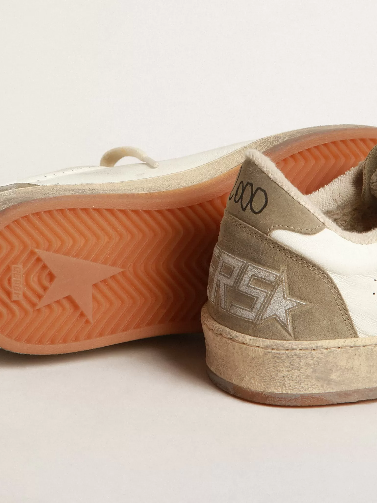 Clearance Ball Star Masculino com estrela e talão de suede havana-rosado Ball Star