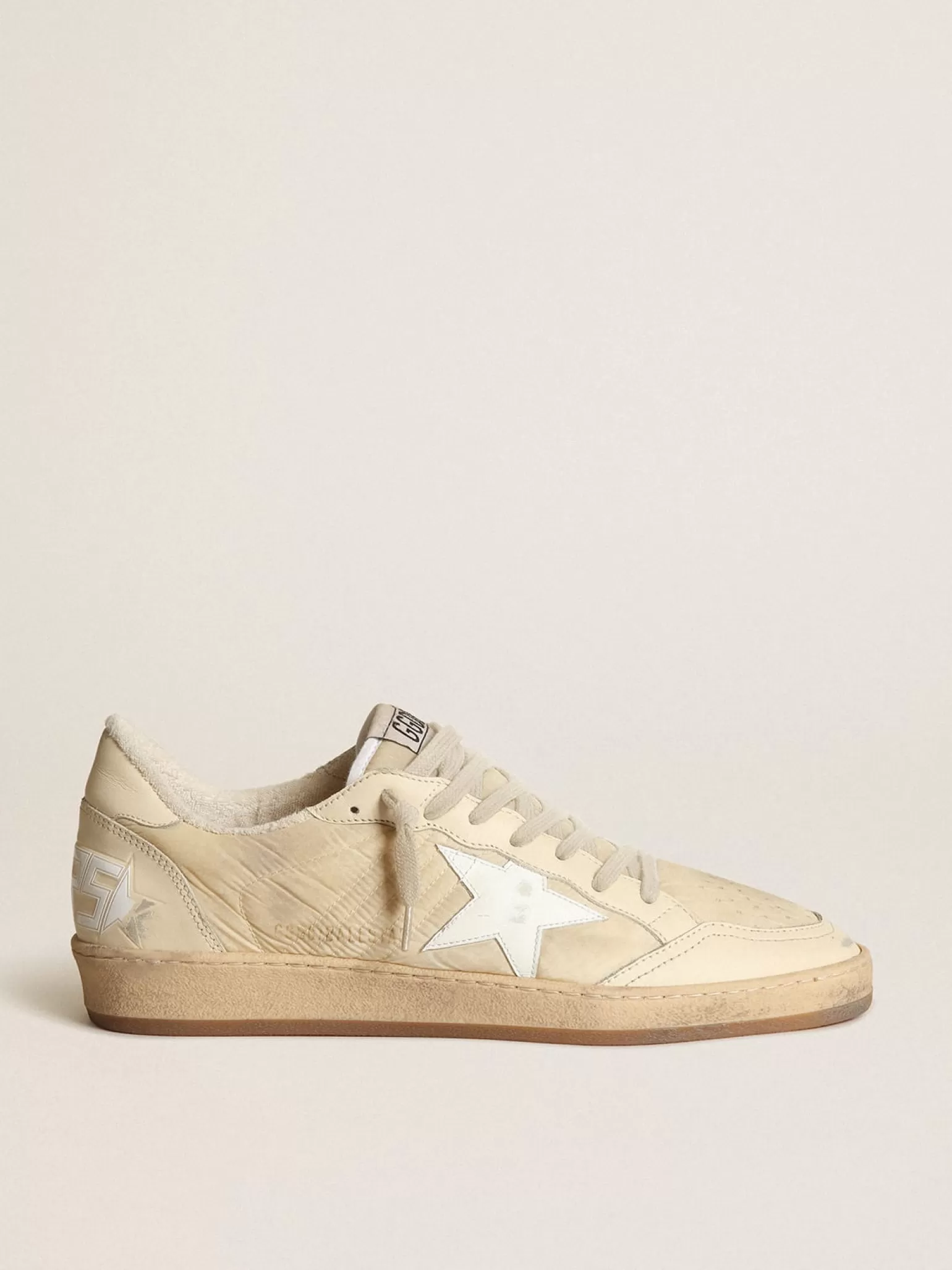 Hot Ball Star masculino de náilon branco com estrela e talão brancos Ball Star