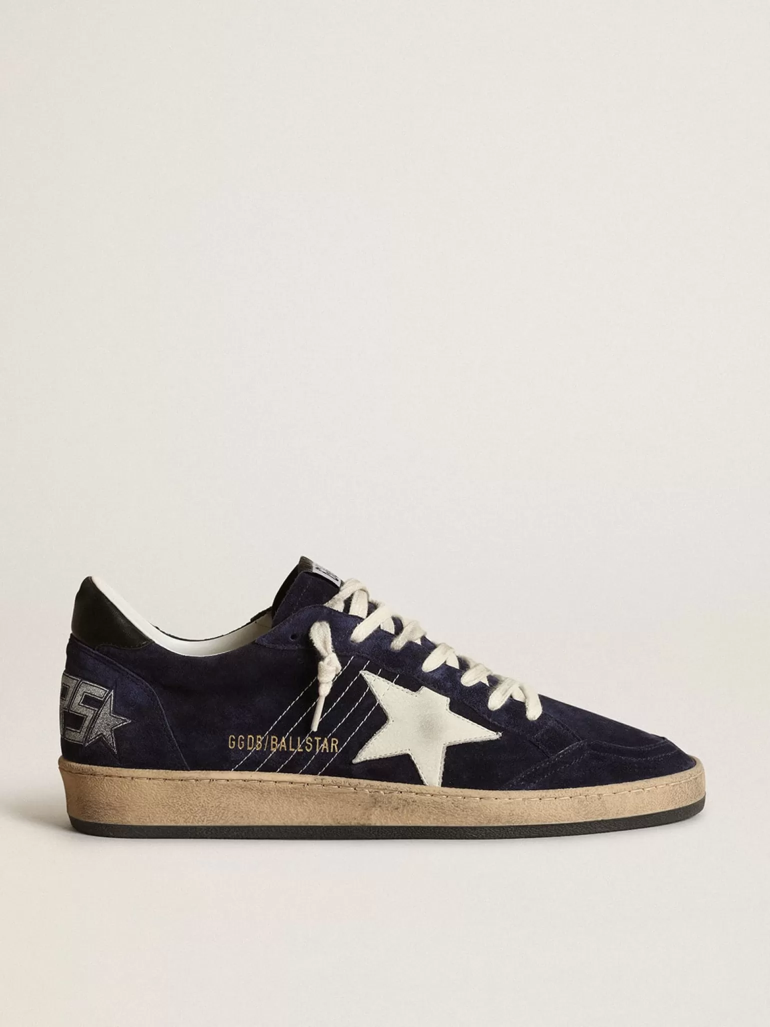 Clearance Ball Star masculino de suede azul-escuro com estrela branca de nubuk Ball Star