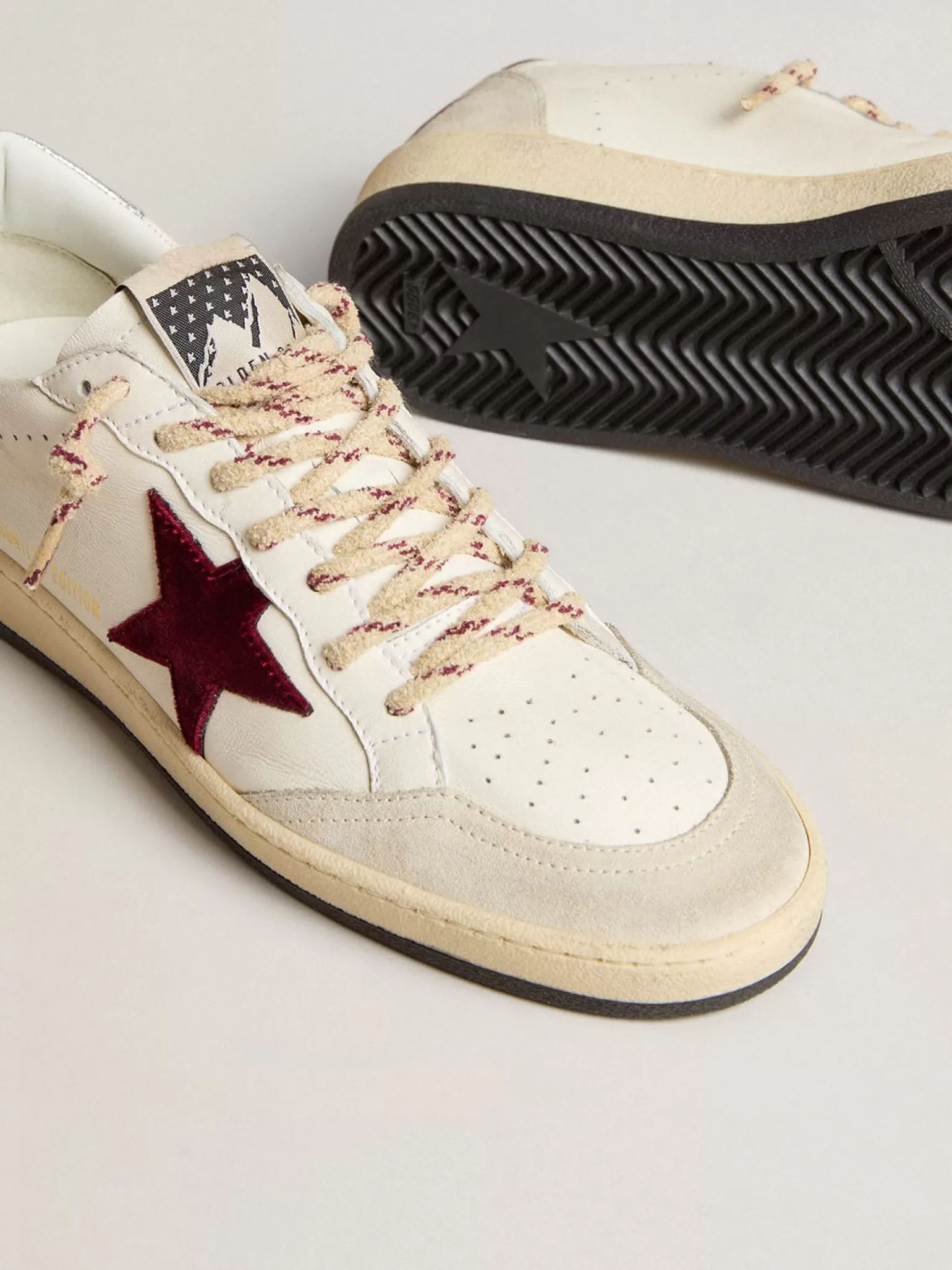 Flash Sale Ball Star Mountain Masculino LTD de couro com estrela de veludo bordô Ball Star