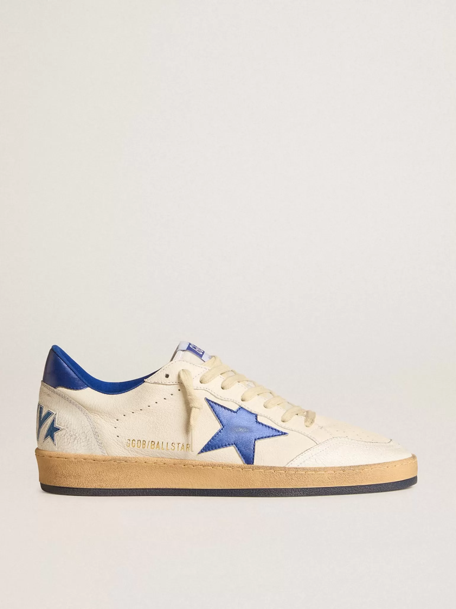 New Ball Star Wishes Feminino de napa branca com estrela e talão azul MULHER Ball Star