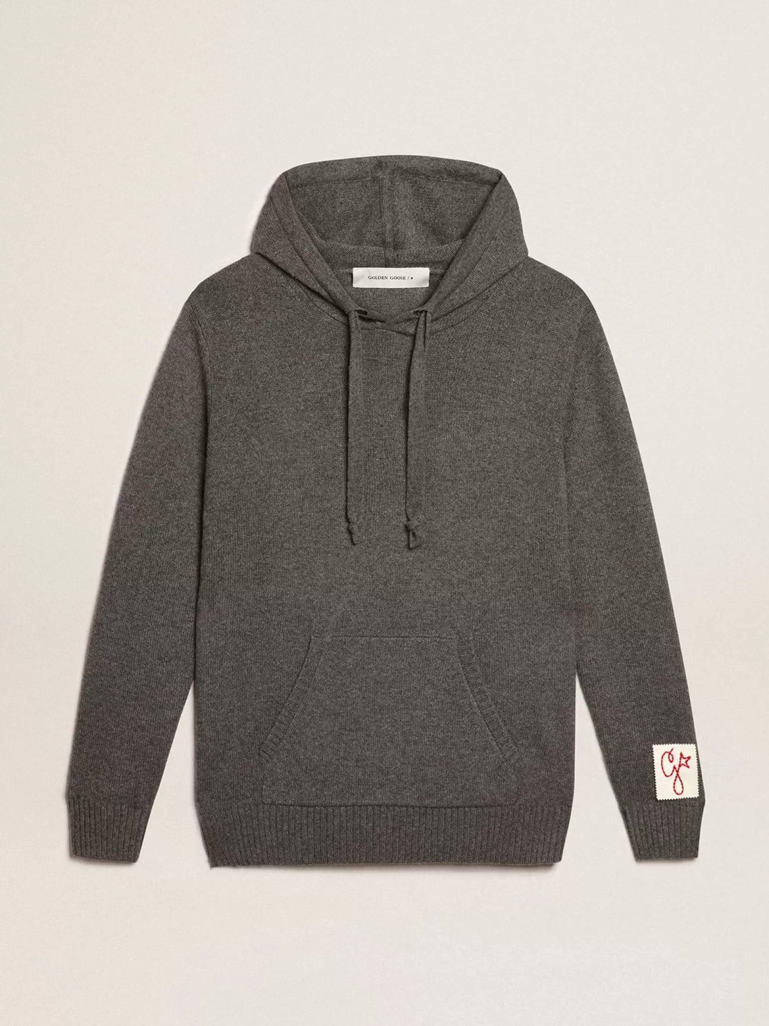 Store Blusa tipo moletom masculina cinza mescla misto caxemira com capuz Moletons