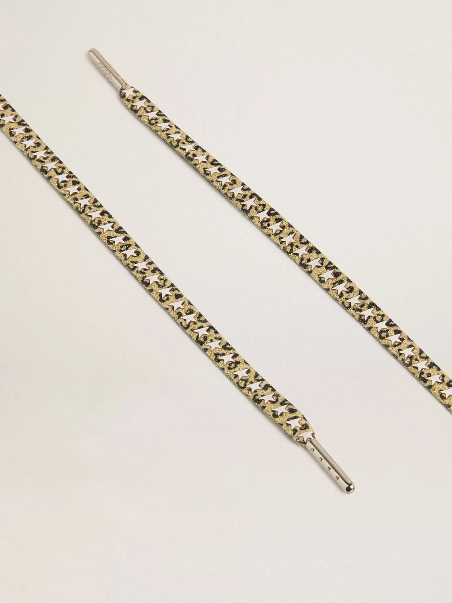 Outlet Cadarços de algodão com estampa de leopardo e estrelas brancas em contraste MULHER Cadarços | Cadarços