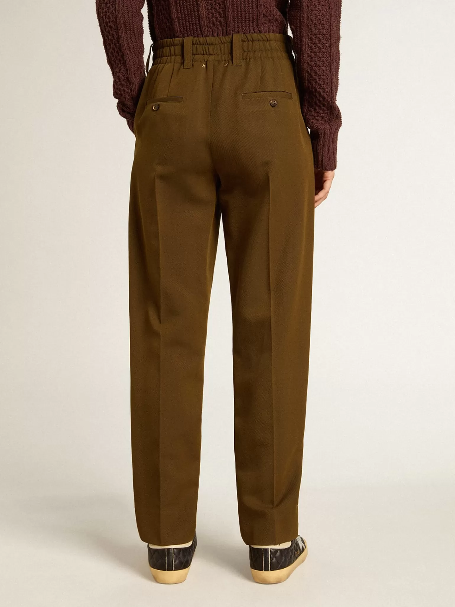 New Calça cor de faia misto lã e viscose MULHER Jeans e calças