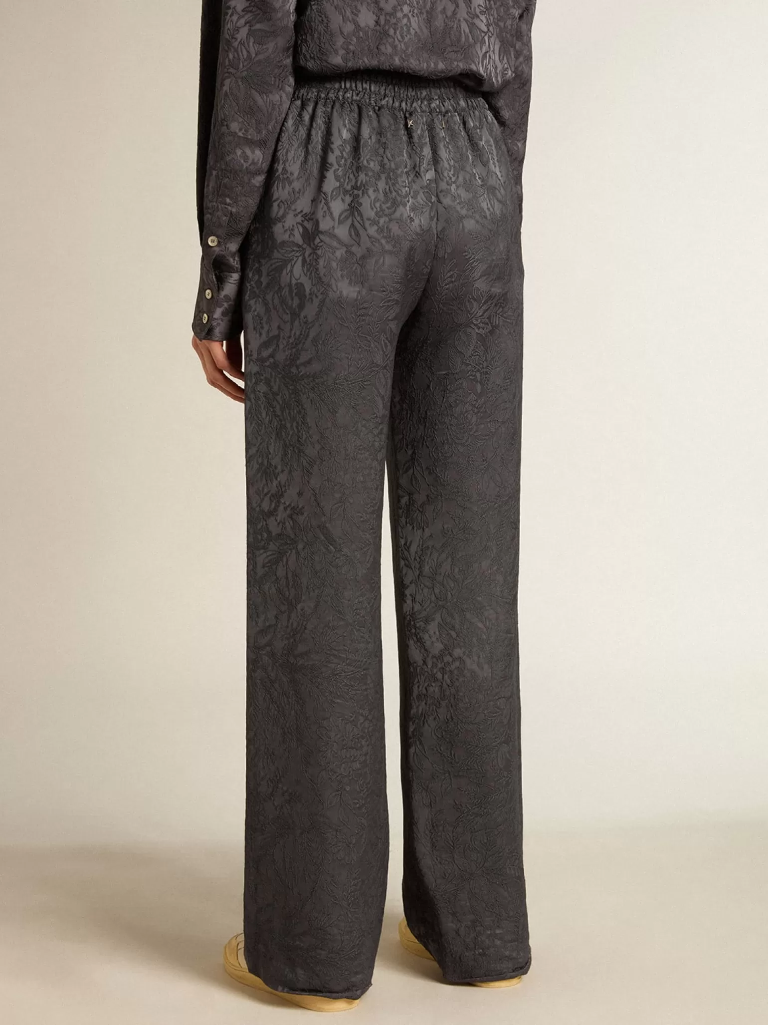 Clearance Calça de jacquard com estampa toile de jouy all over MULHER Jeans e calças
