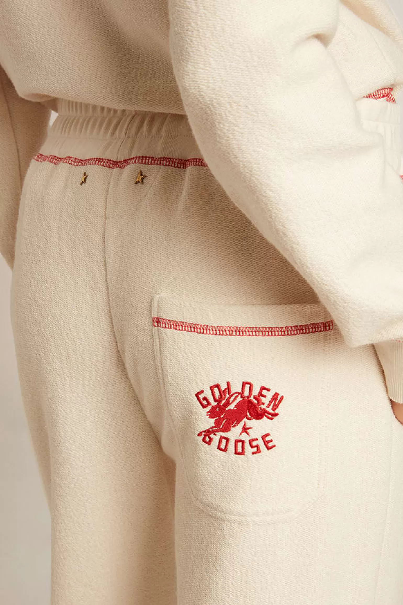 Cheap Calça de jogging Feminina na cor branco heritage com logo CNY MULHER Jeans e calças