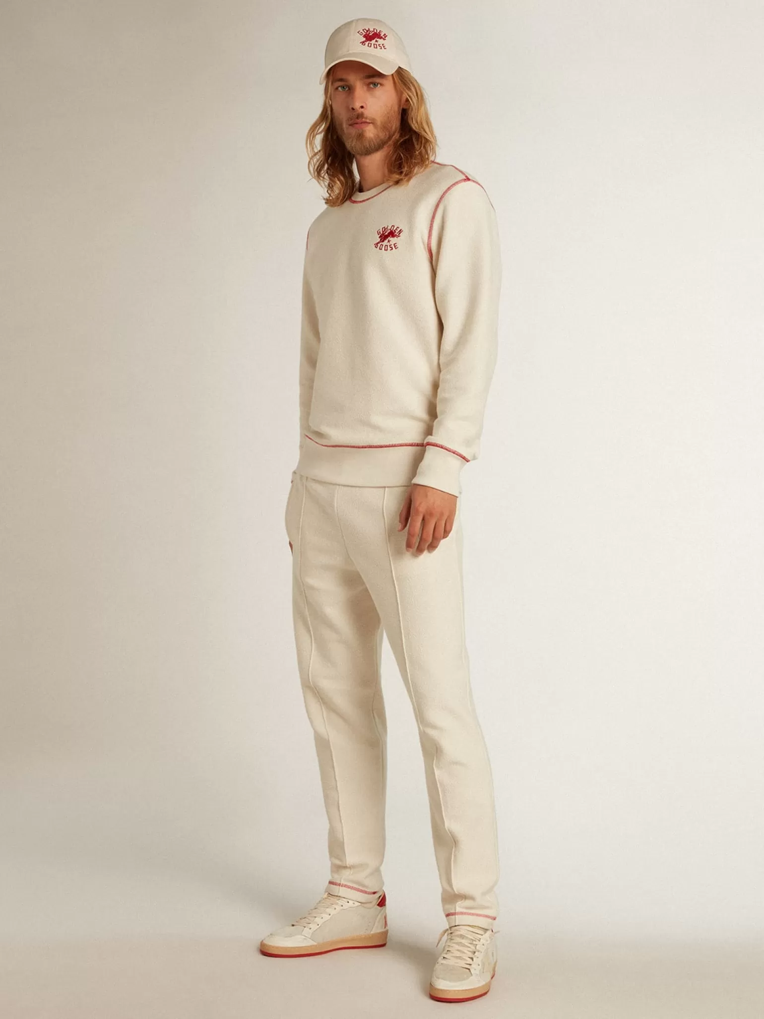 Discount Calça de jogging Masculina na cor branco heritage com logo CNY Jeans e calças