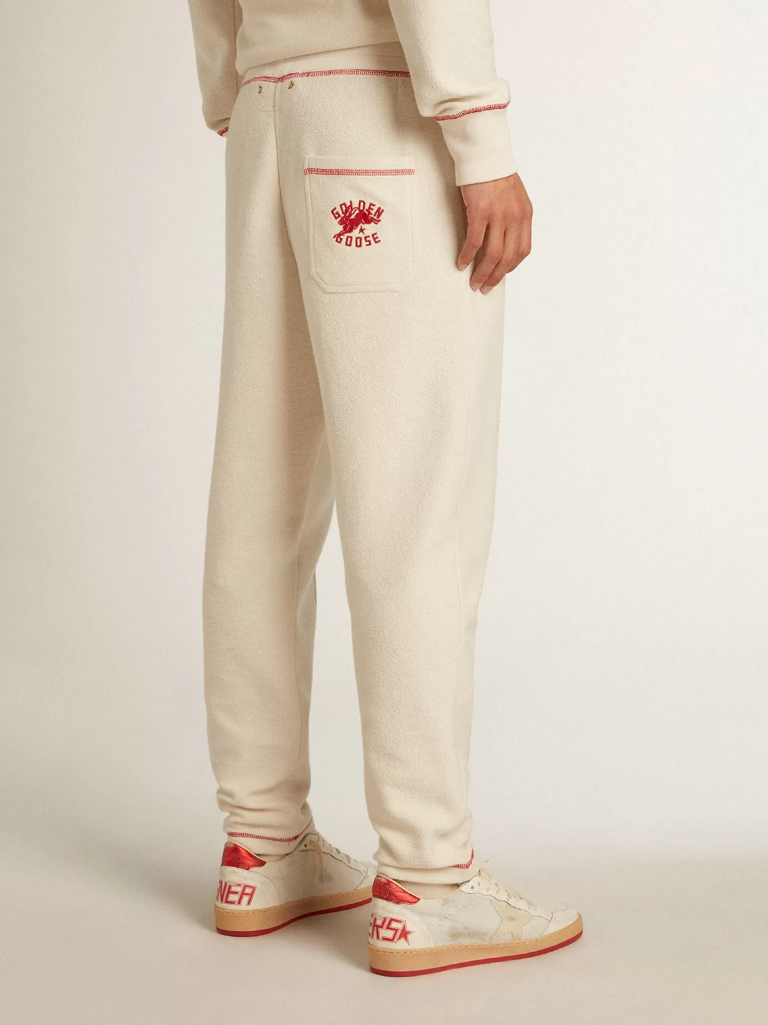 Discount Calça de jogging Masculina na cor branco heritage com logo CNY Jeans e calças