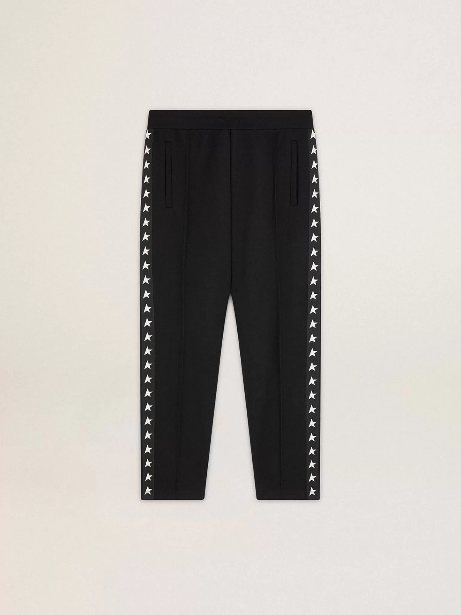 Discount Calça de jogging masculina preta com estrelas brancas nas laterais Jeans e calças