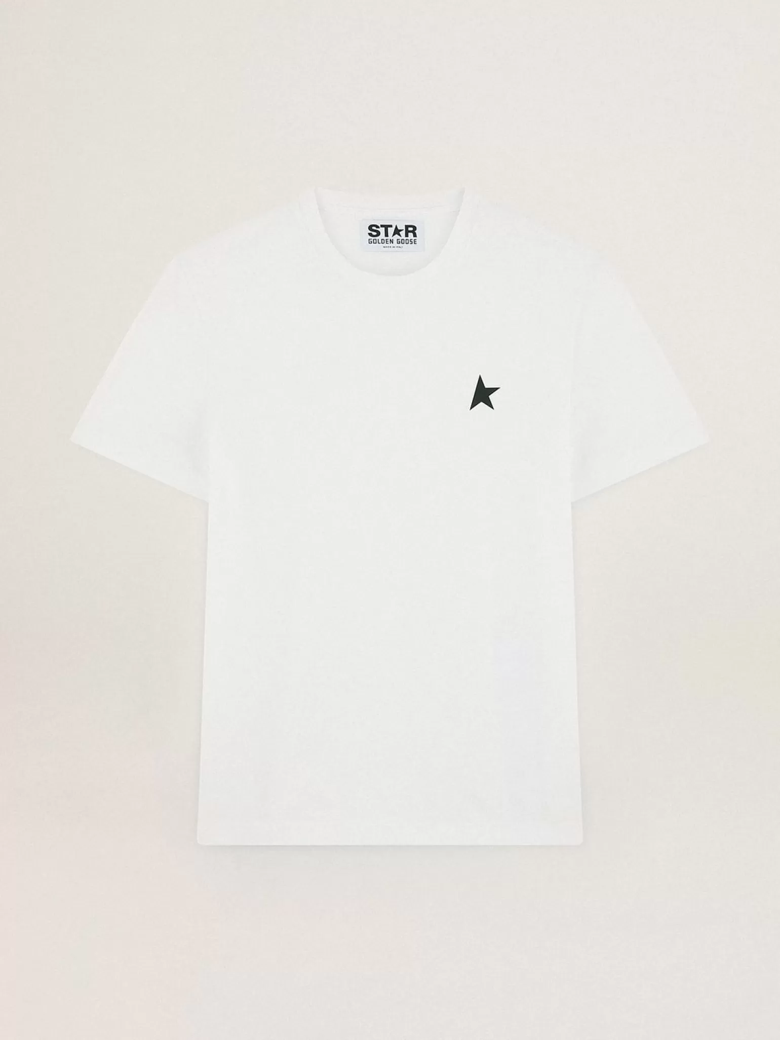 Cheap Camiseta branca Coleção Star com estrela verde em contraste na frente Camisetas