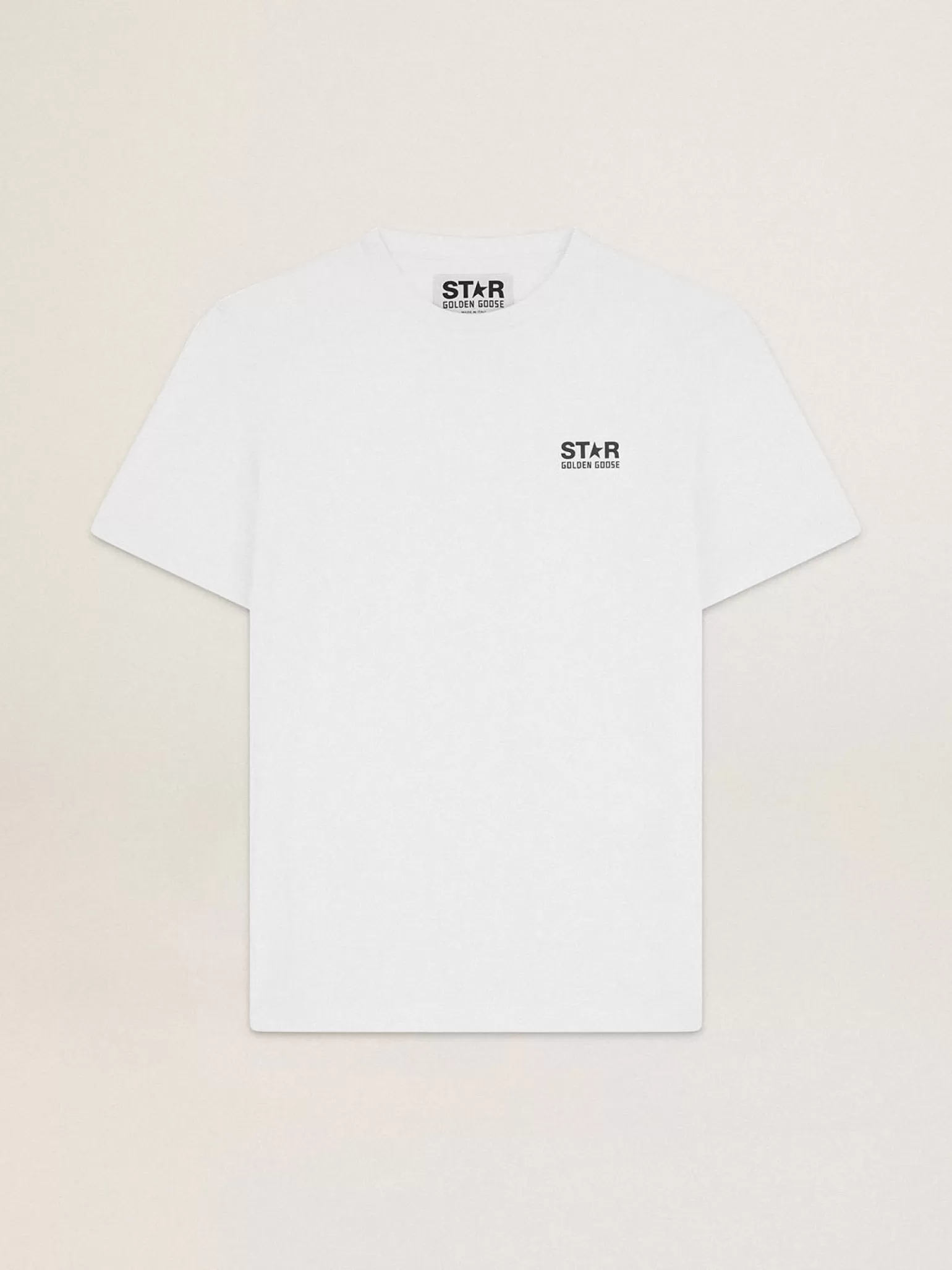 Hot Camiseta branca Coleção Star com logo e estrela pretos em contraste Beachwear | Camisetas