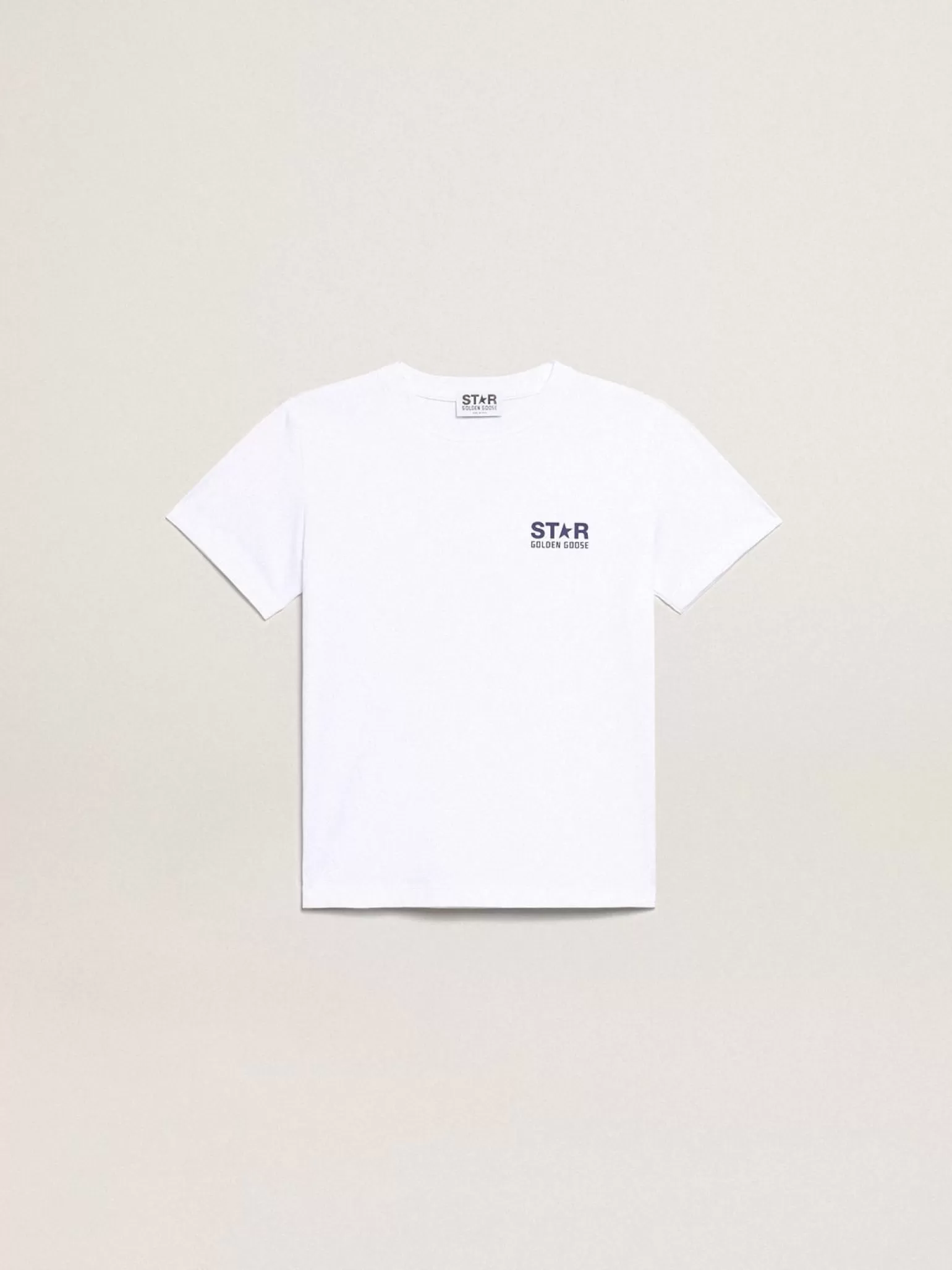 Store Camiseta branca infantil masculina com logo e estrela em contraste Roupas de cima (4-12 years)
