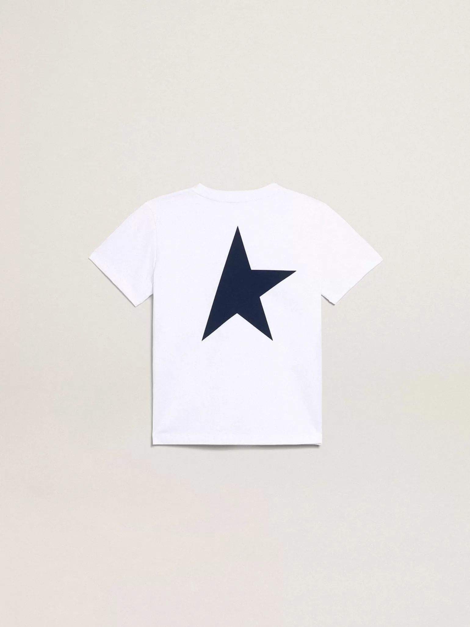 Store Camiseta branca infantil masculina com logo e estrela em contraste Roupas de cima (4-12 years)