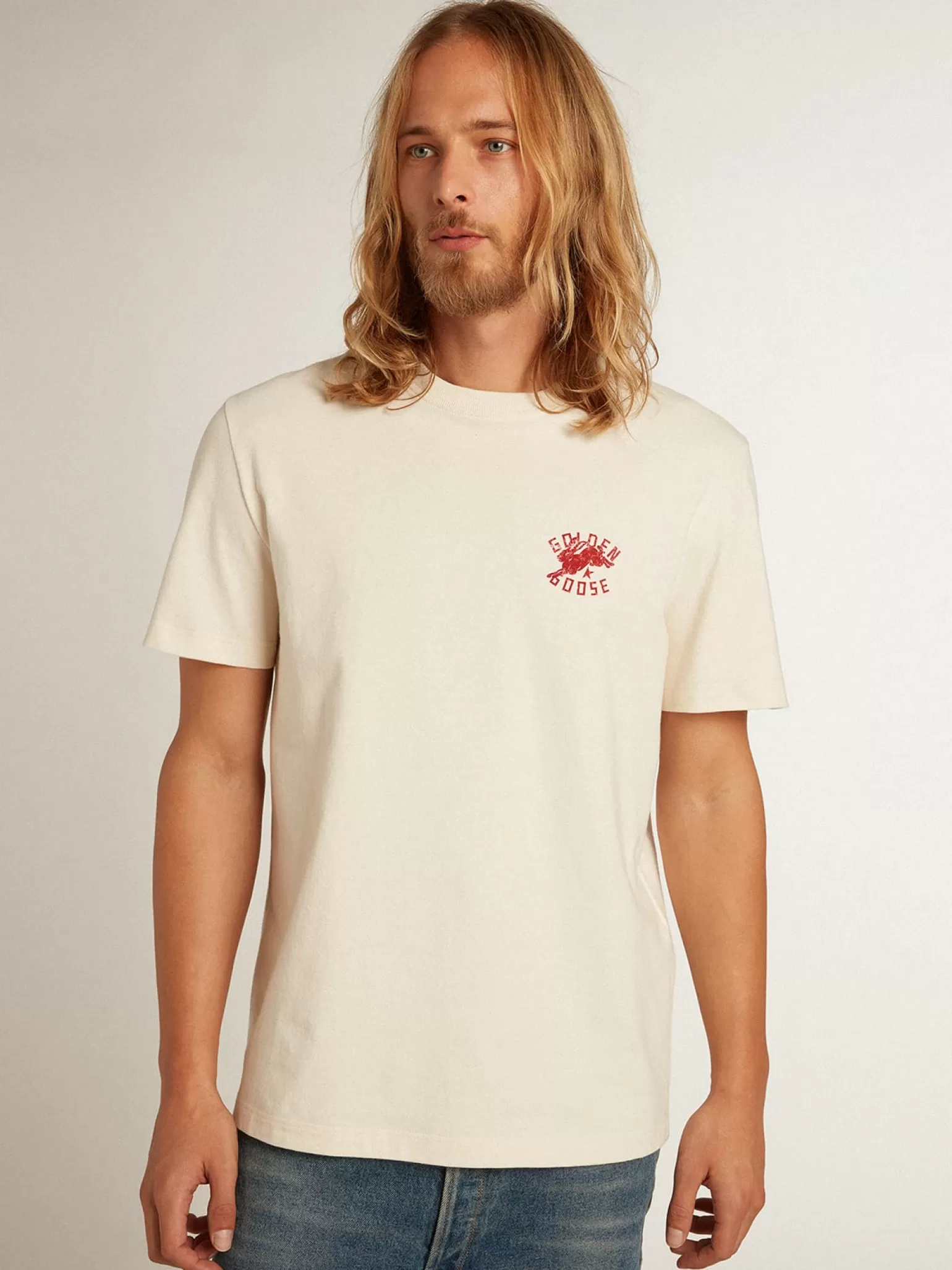 Shop Camiseta Masculina na cor branco heritage com logo CNY Camisetas