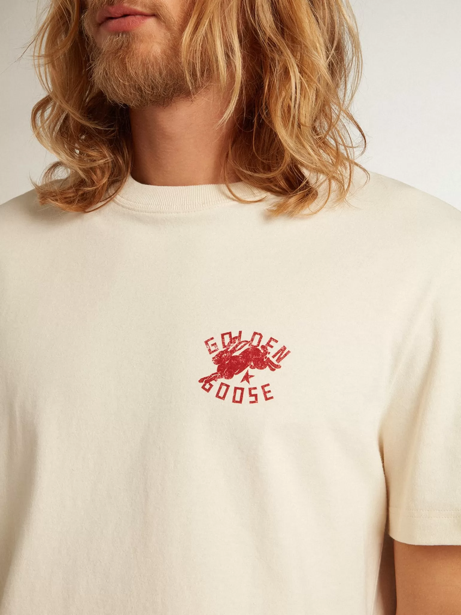 Shop Camiseta Masculina na cor branco heritage com logo CNY Camisetas