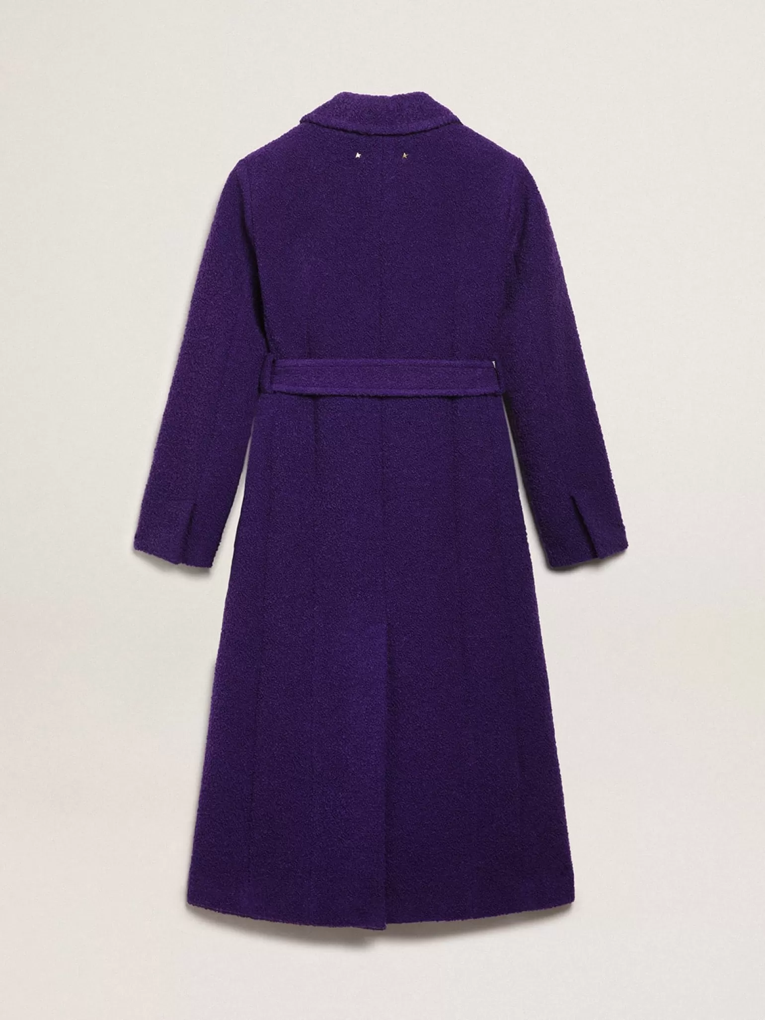 Clearance Casaco feminino de lã roxo índigo e forro com estampa MULHER Casacos e blusões