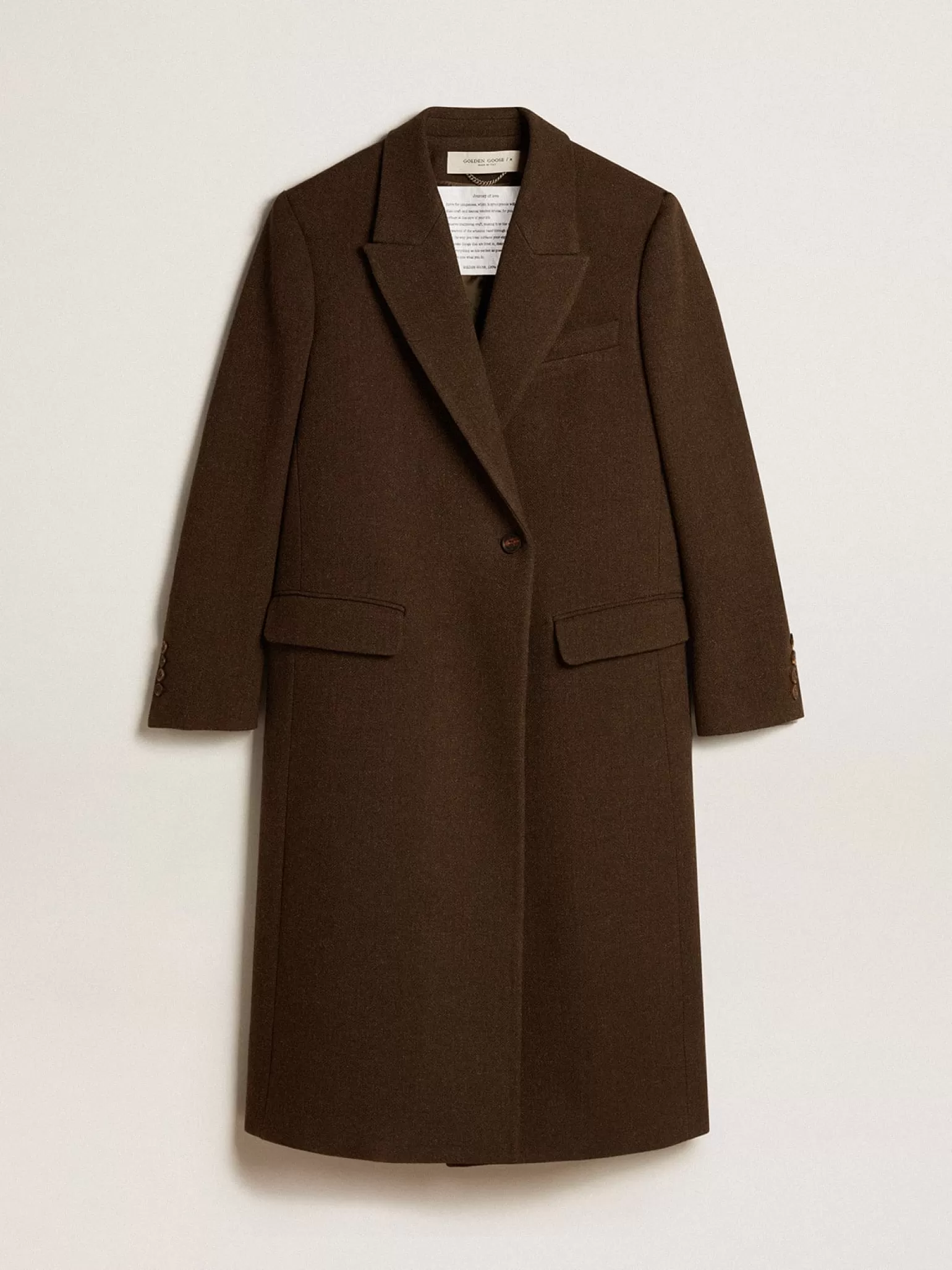Shop Casaco feminino transpassado de lã cor de cortiça MULHER Casacos e blusões