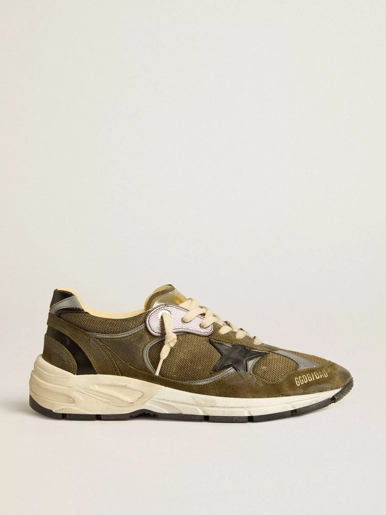 Shop Dad-Star Masculino de suede e tela com estrela e talão de couro preto Dad-Star