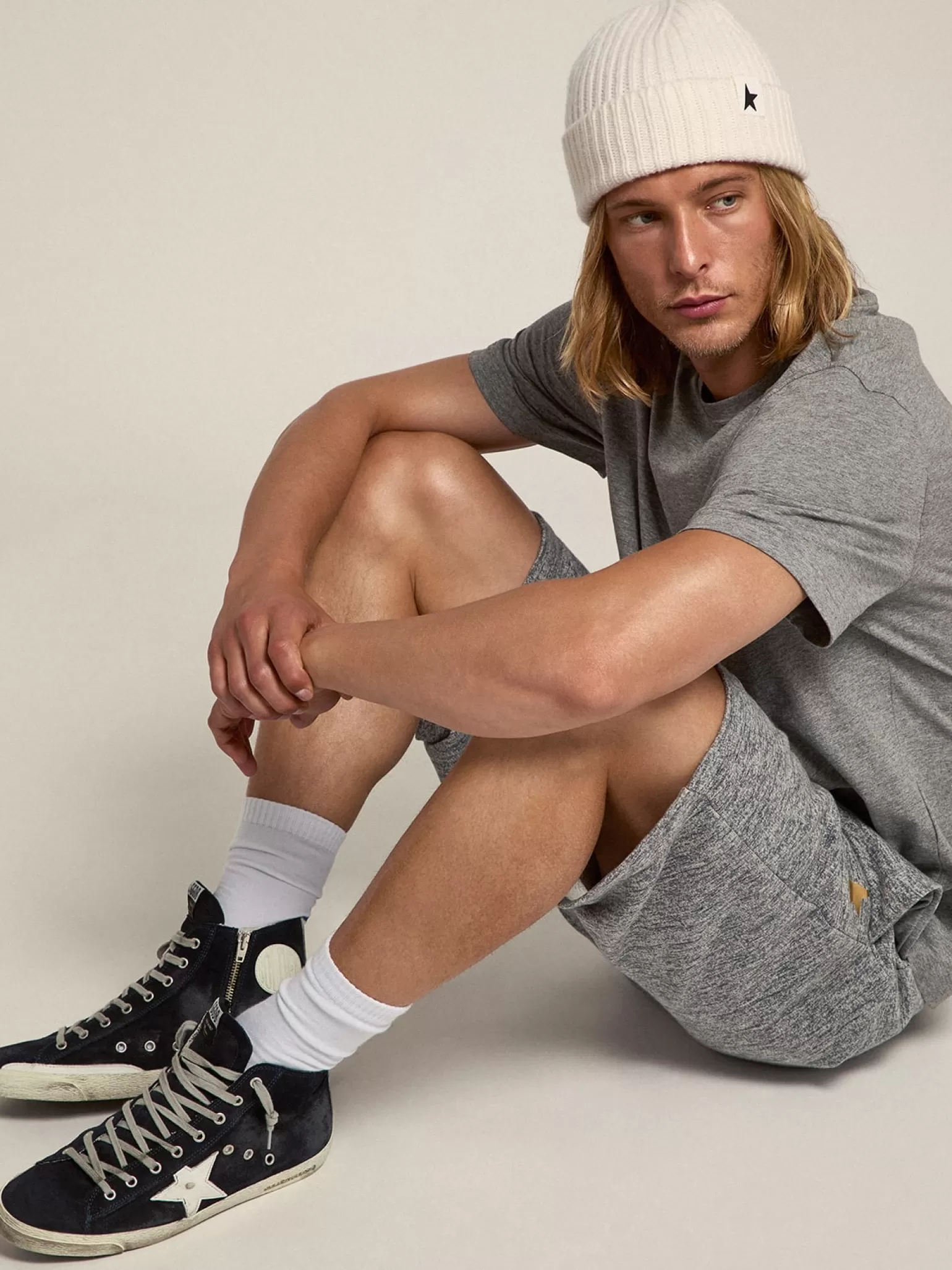 Sale Francy masculino de couro com estrela e talão de couro Francy