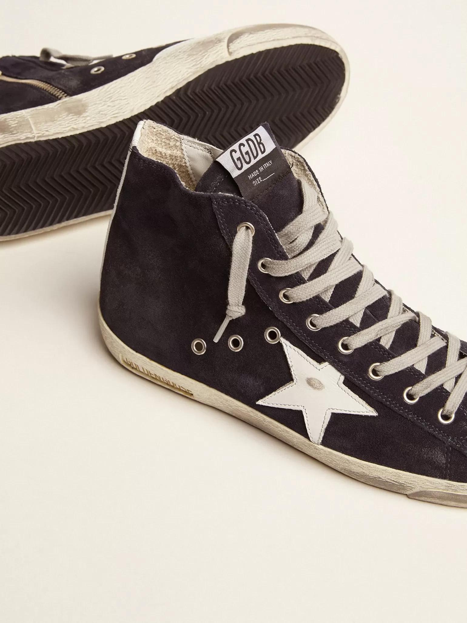 Sale Francy masculino de couro com estrela e talão de couro Francy