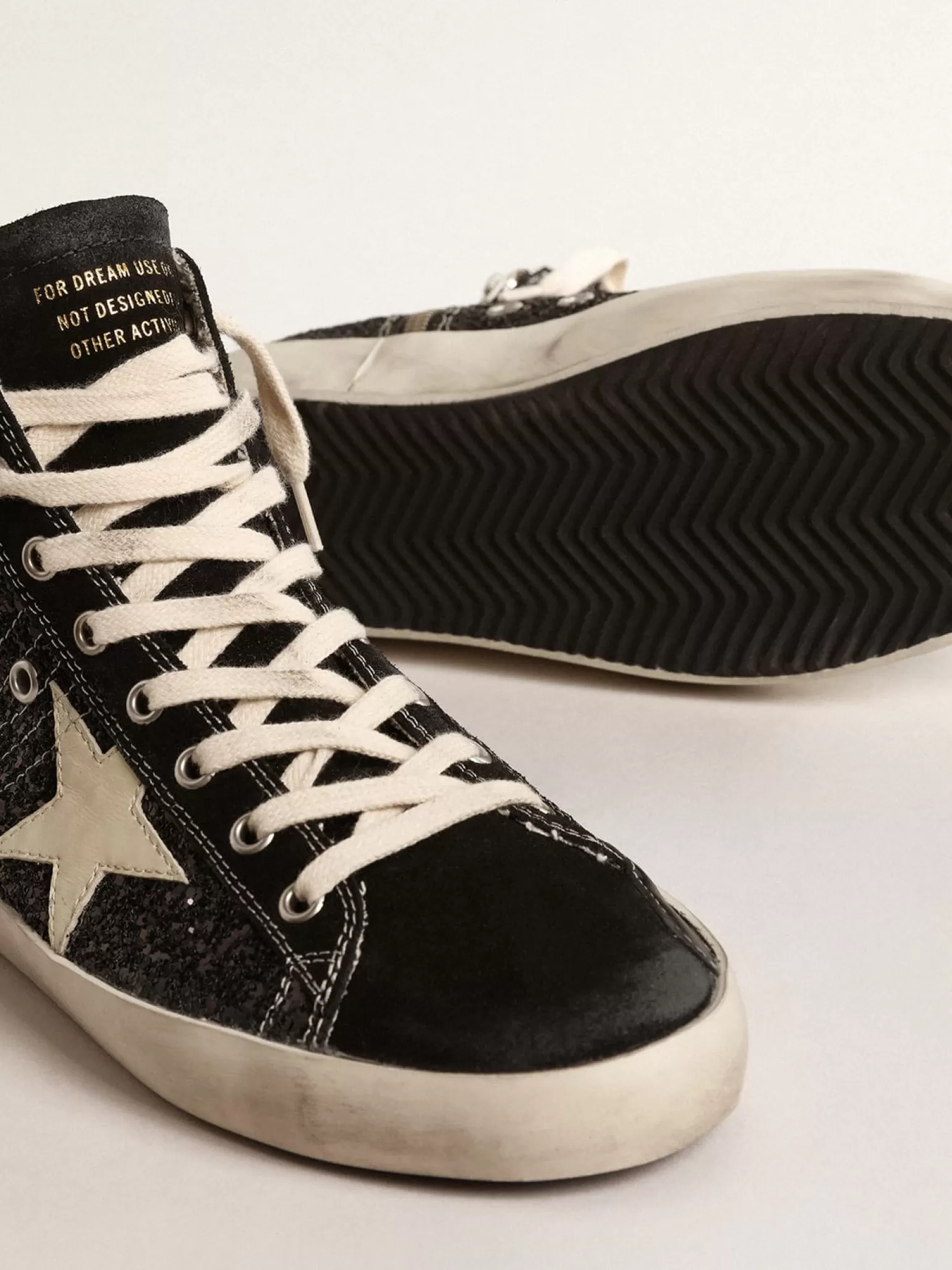 Shop Francy Penstar LTD de glitter com estrela marfim e talão preto MULHER Francy
