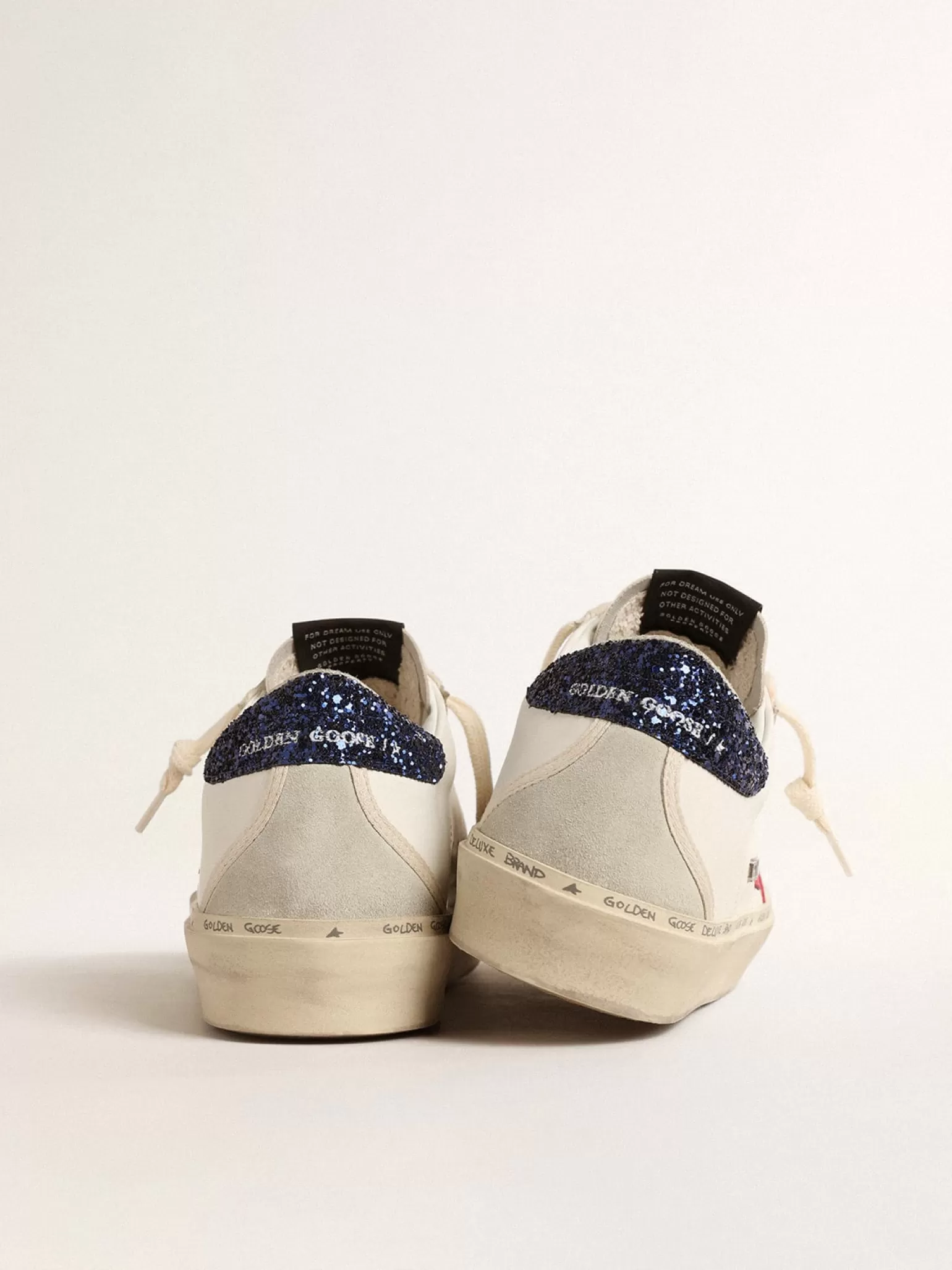 Fashion Hi Star com estrela de couro fúcsia e talão de glitter azul MULHER Hi Star