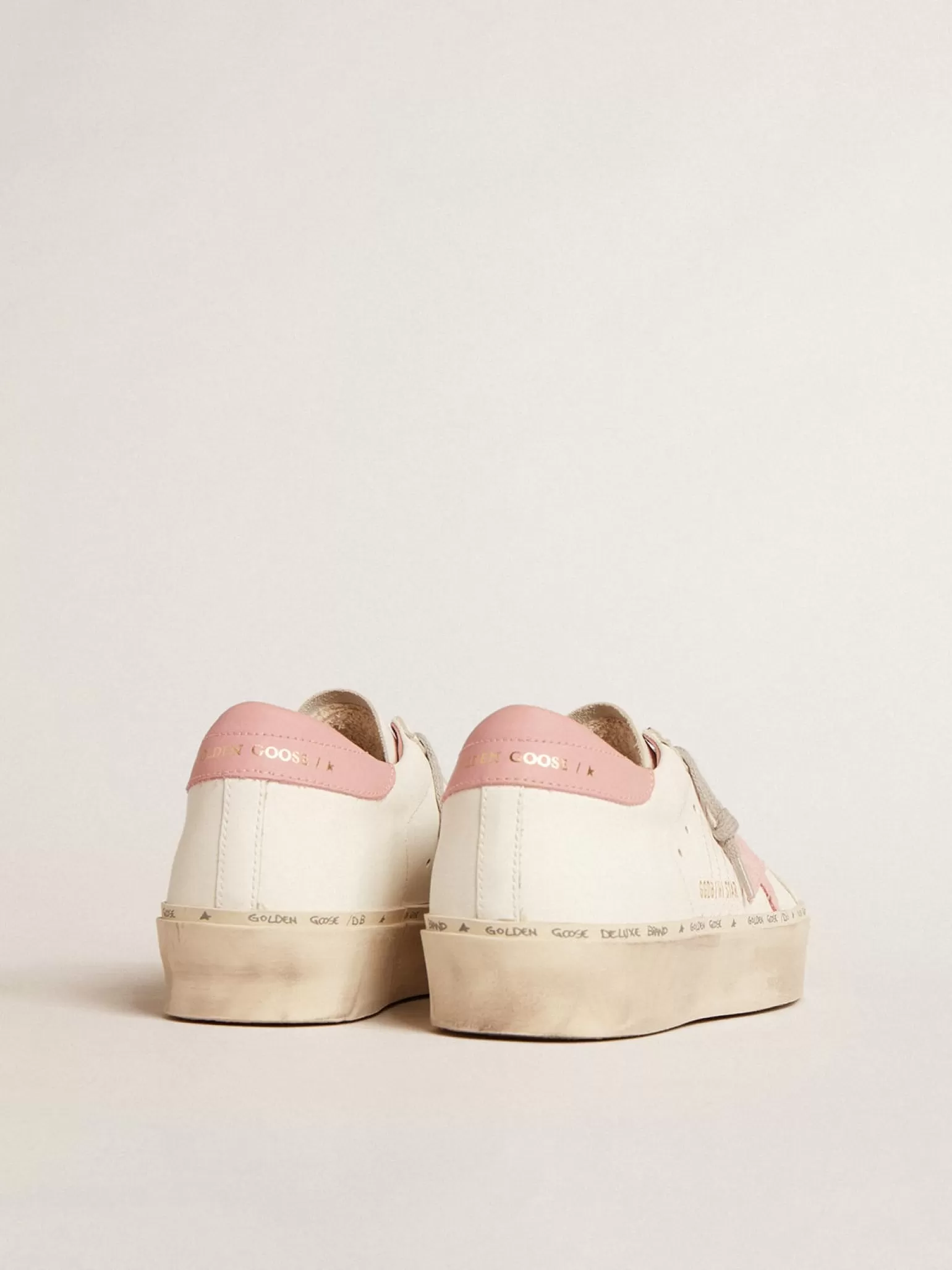 Best Sale Hi Star com estrela de suede e talão de couro rosa antigo MULHER Hi Star