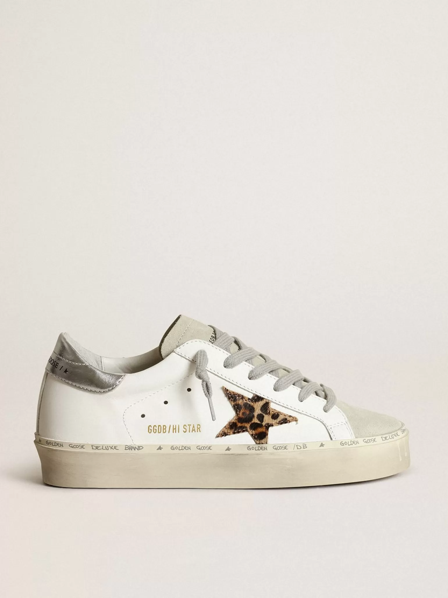 Best Sale Hi Star feminino com estrela de cavalinho leopardo e talão prateado MULHER Hi Star