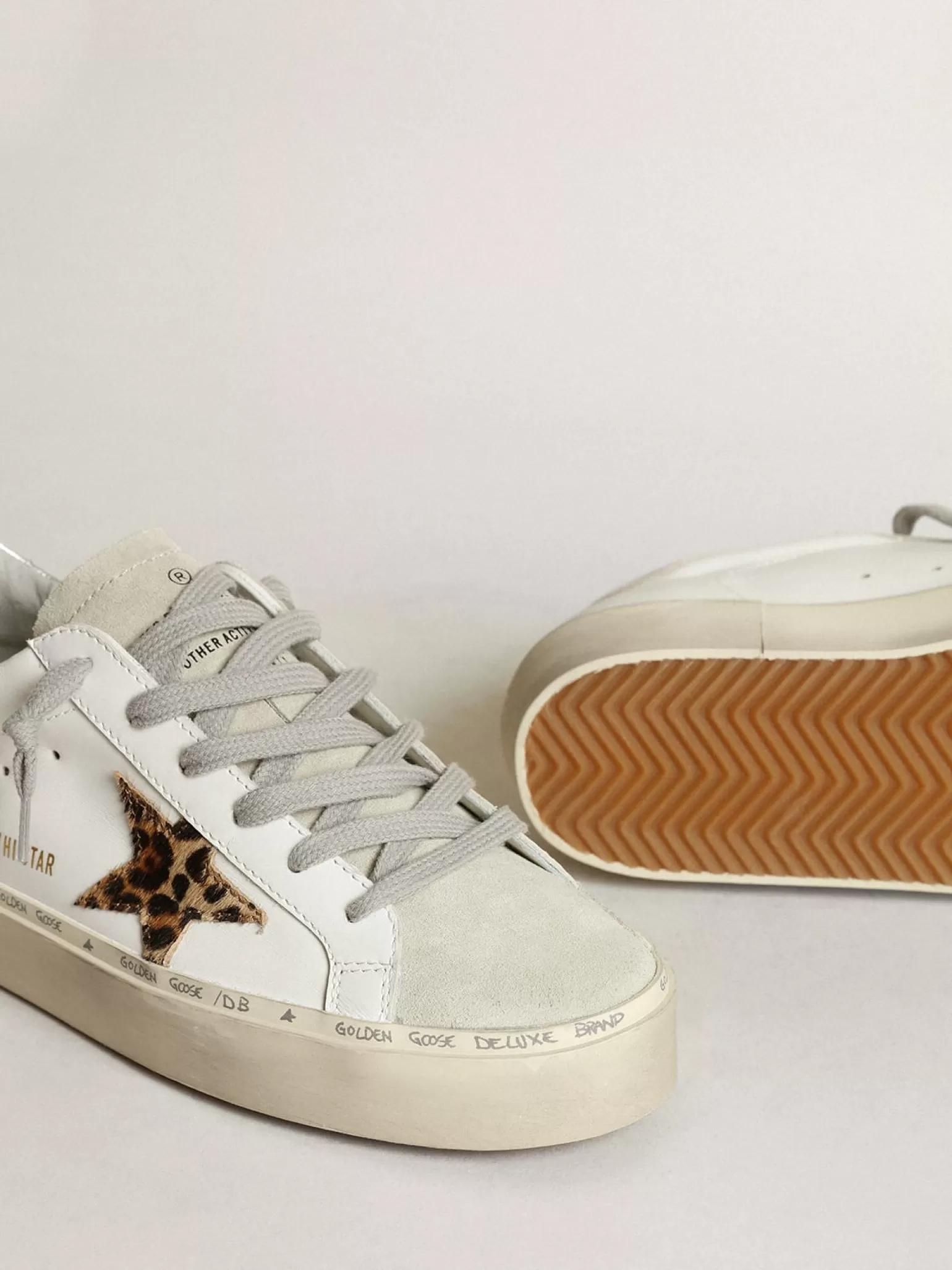 Best Sale Hi Star feminino com estrela de cavalinho leopardo e talão prateado MULHER Hi Star