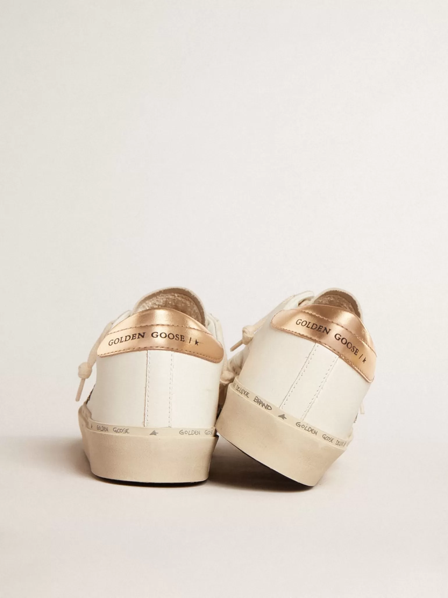 Sale Hi Star LTD com estrela de glitter preto e dourado e talão dourado MULHER Hi Star