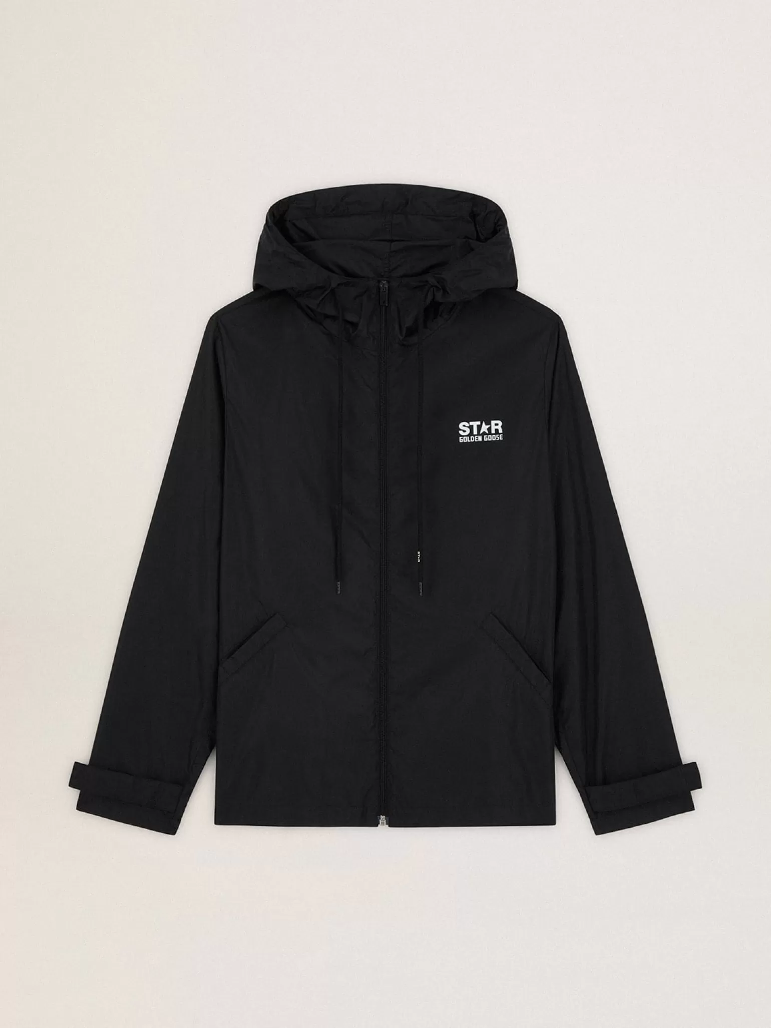 Best Sale Jaqueta corta-vento feminina com logo e estrela brancas em contraste MULHER Casacos e blusões