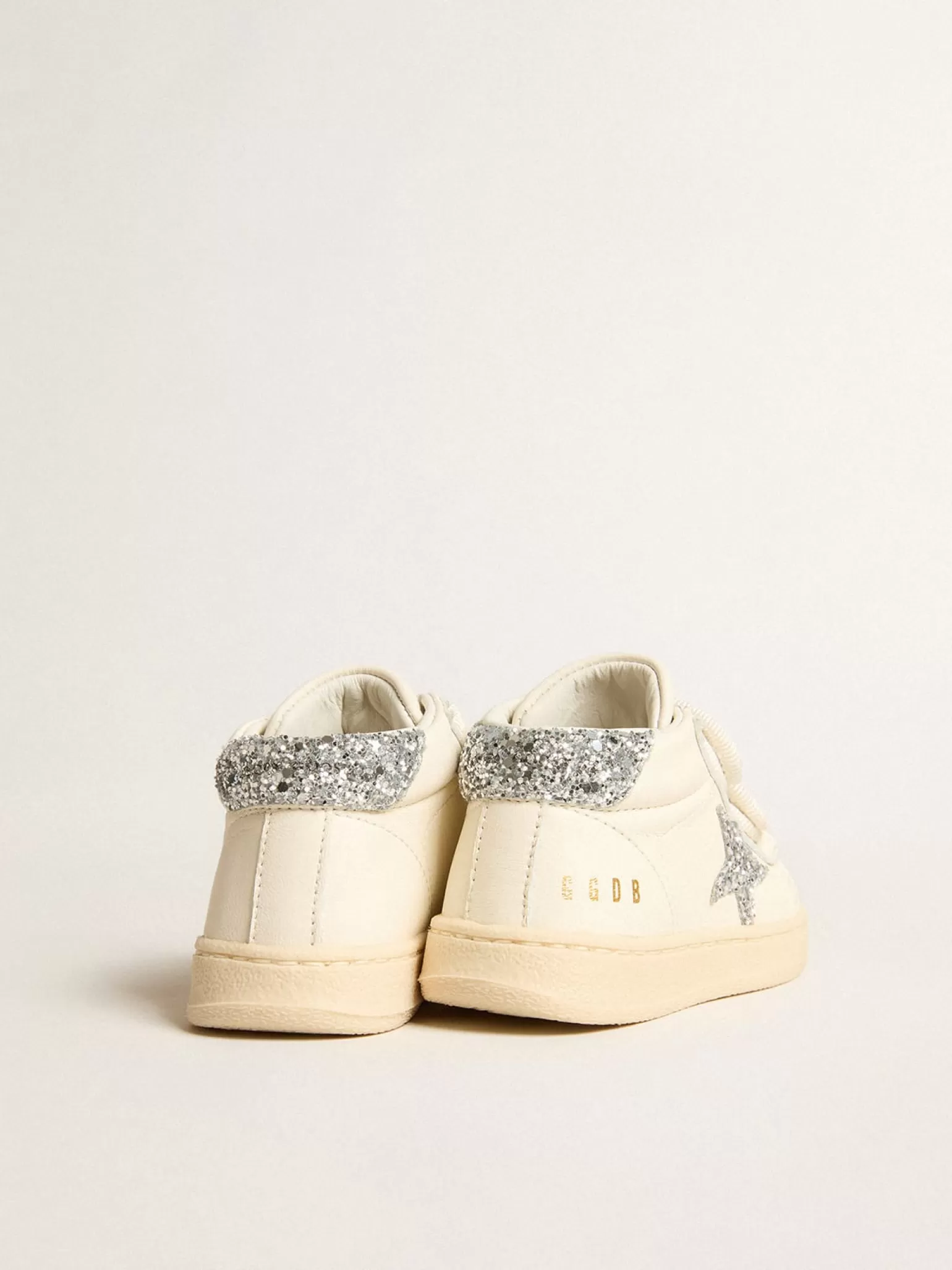 New June de napa com estrela e talão de glitter prateado Meninas pequenas (1-3 anos)