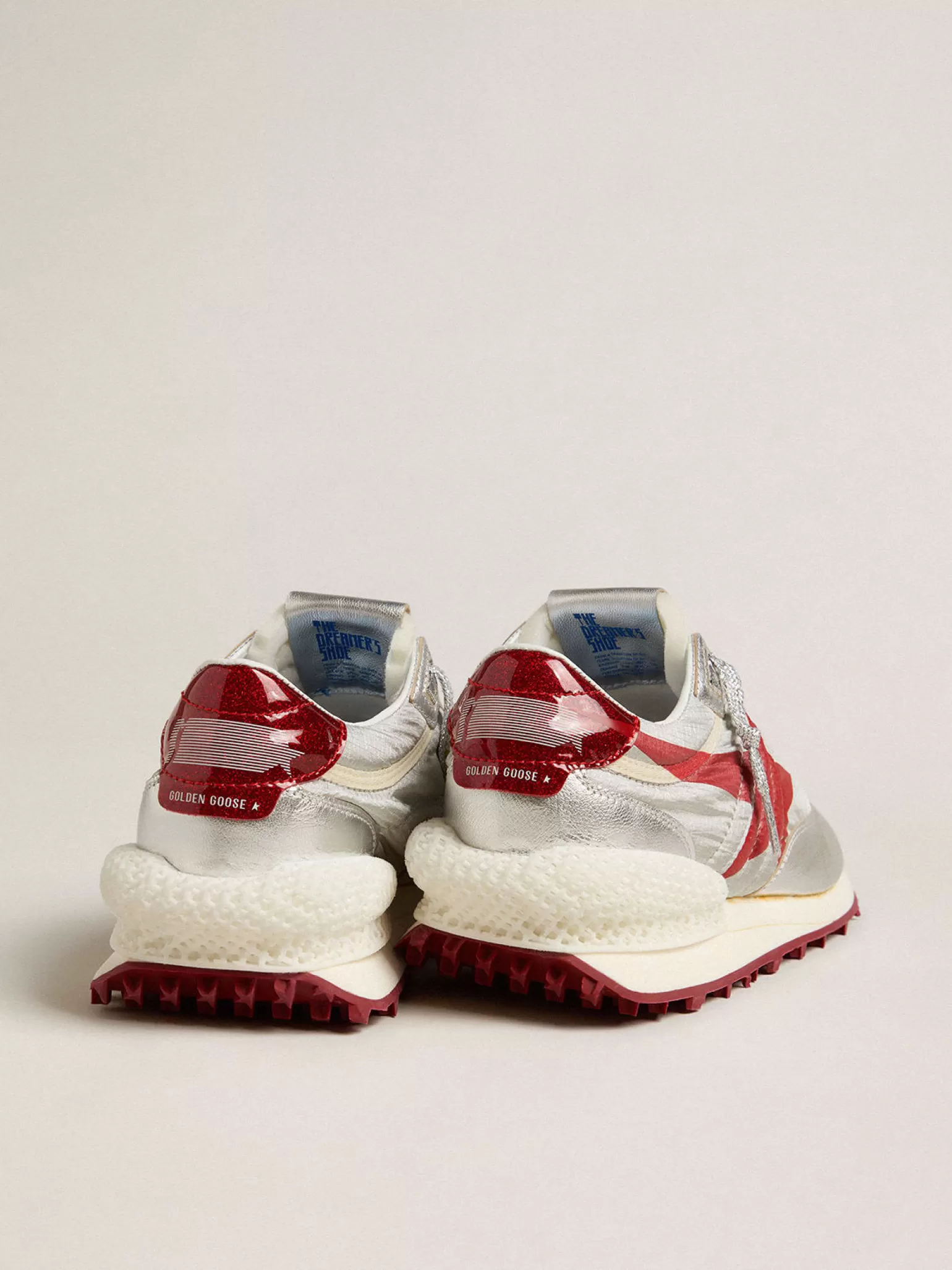 Hot Marathon Feminino Exclusivo HAUS of Dreamers com cabedal de glitter prateado MULHER Marathon