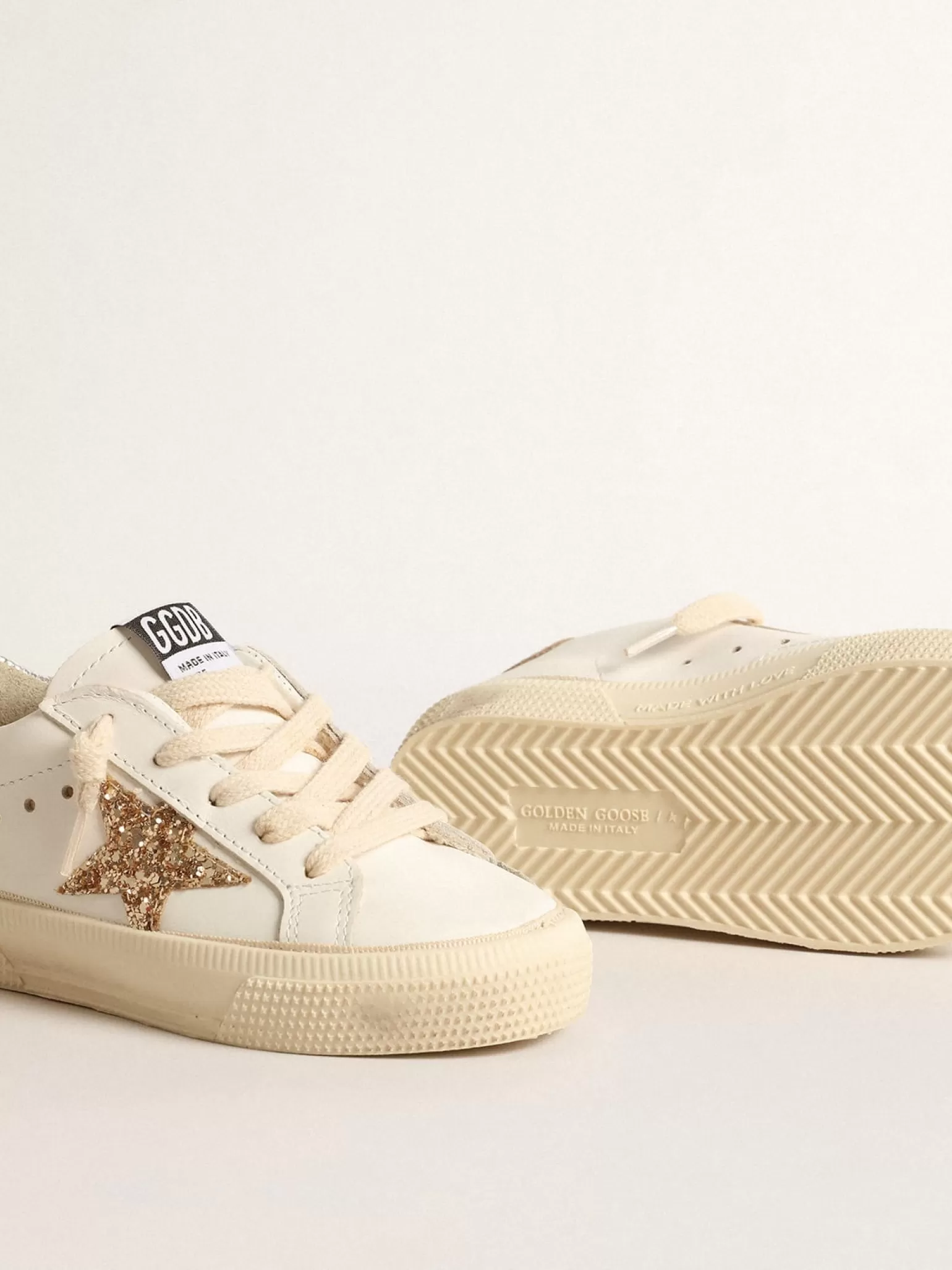 Flash Sale May Young com estrela de glitter dourado e talão de couro metálico Meninas (4-10 anos)