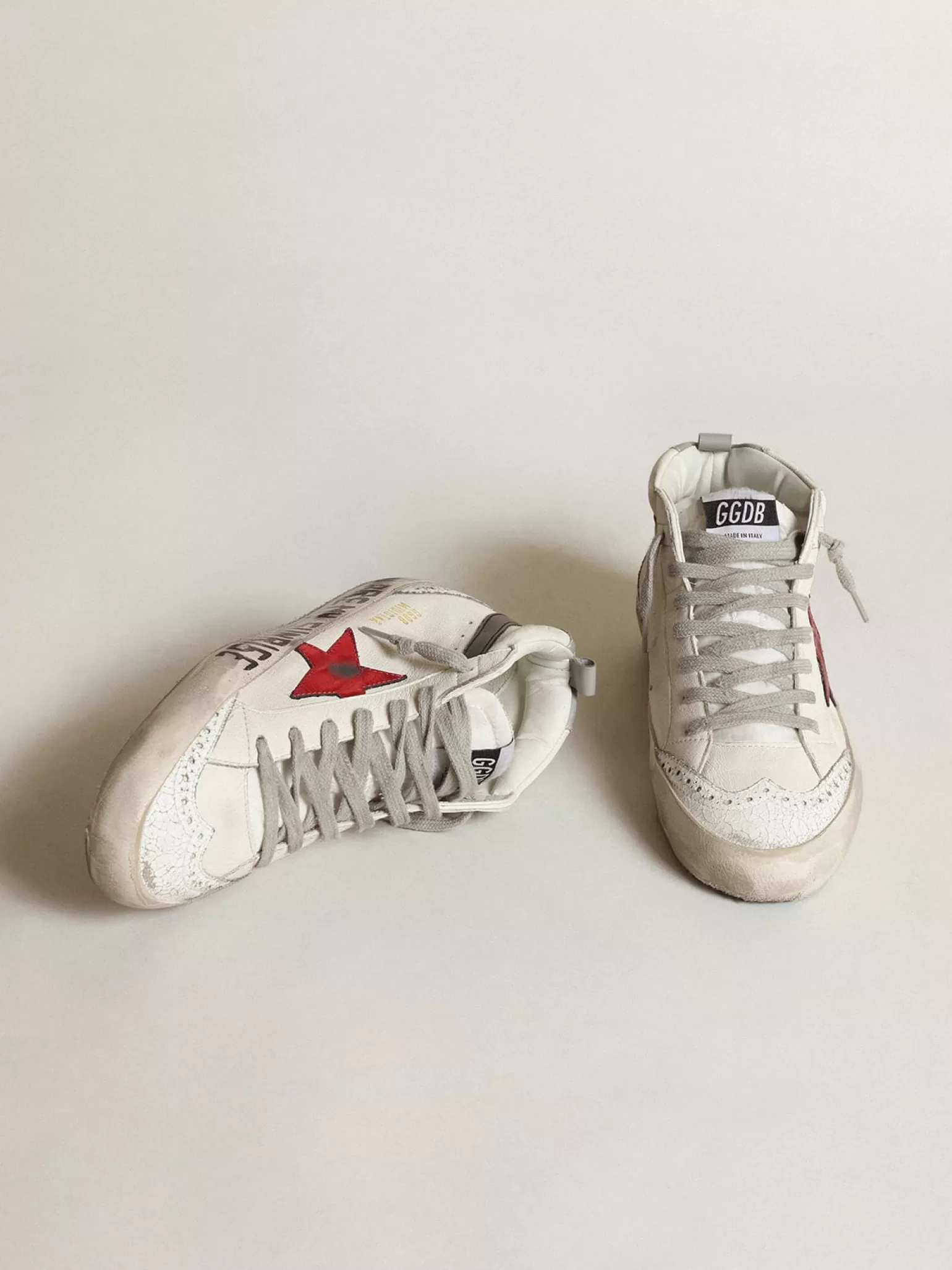 Outlet Mid Star com estrela de couro metálico rosa e lista preta MULHER Mid Star