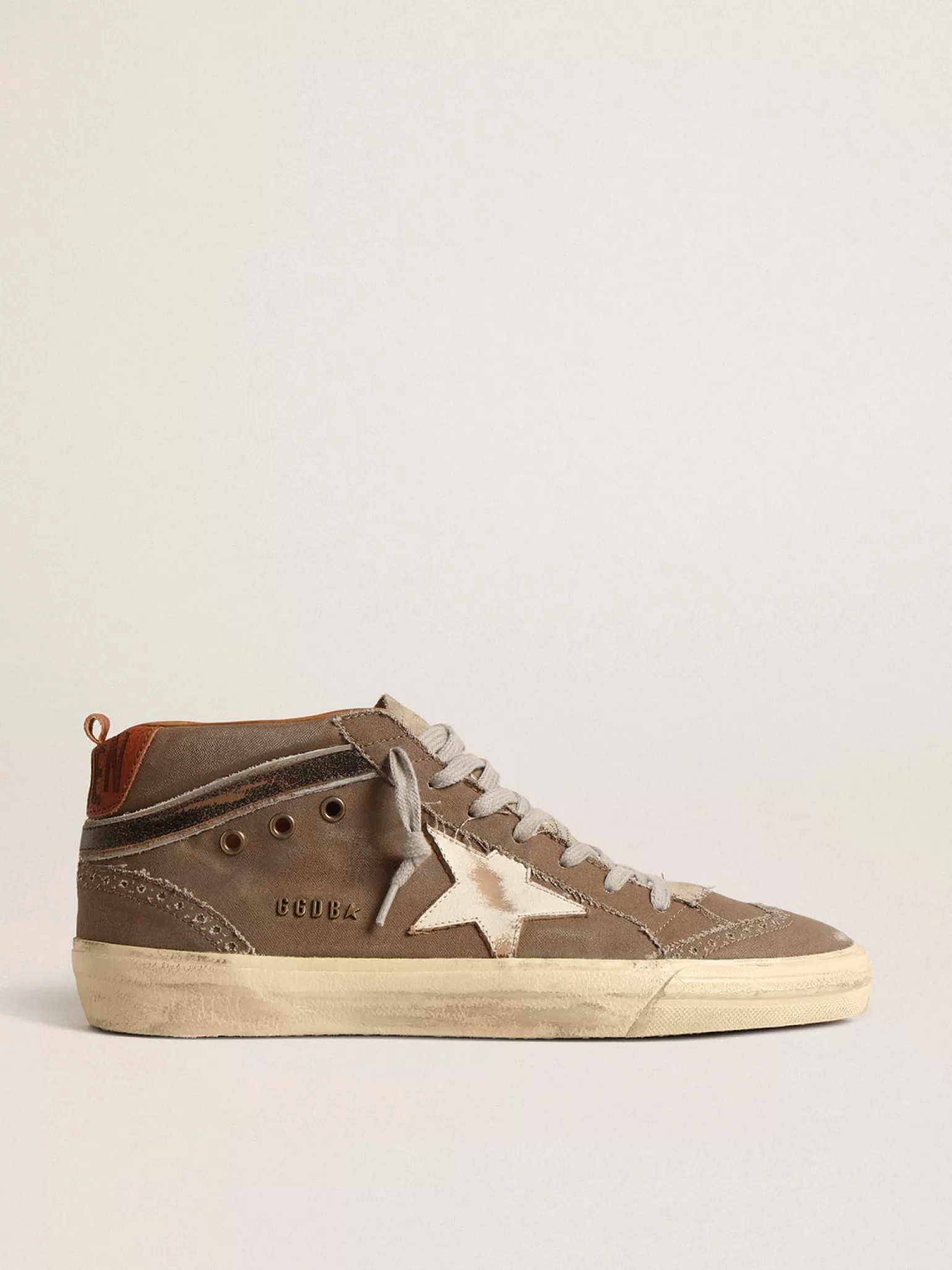 Store Mid Star de lona verde com estrela de couro e lista preta Mid Star