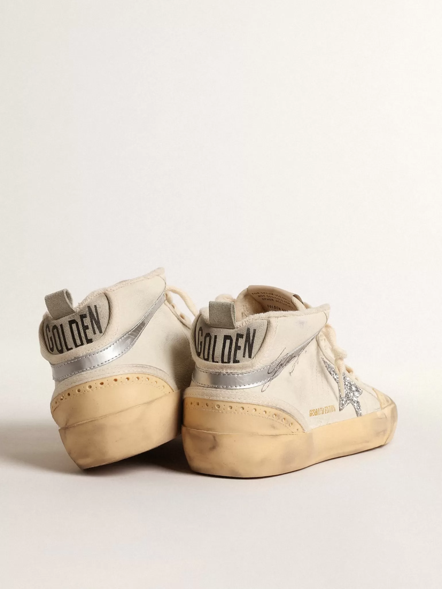 Flash Sale Mid Star LTD com estrela de glitter e lista de couro metálico MULHER Mid Star