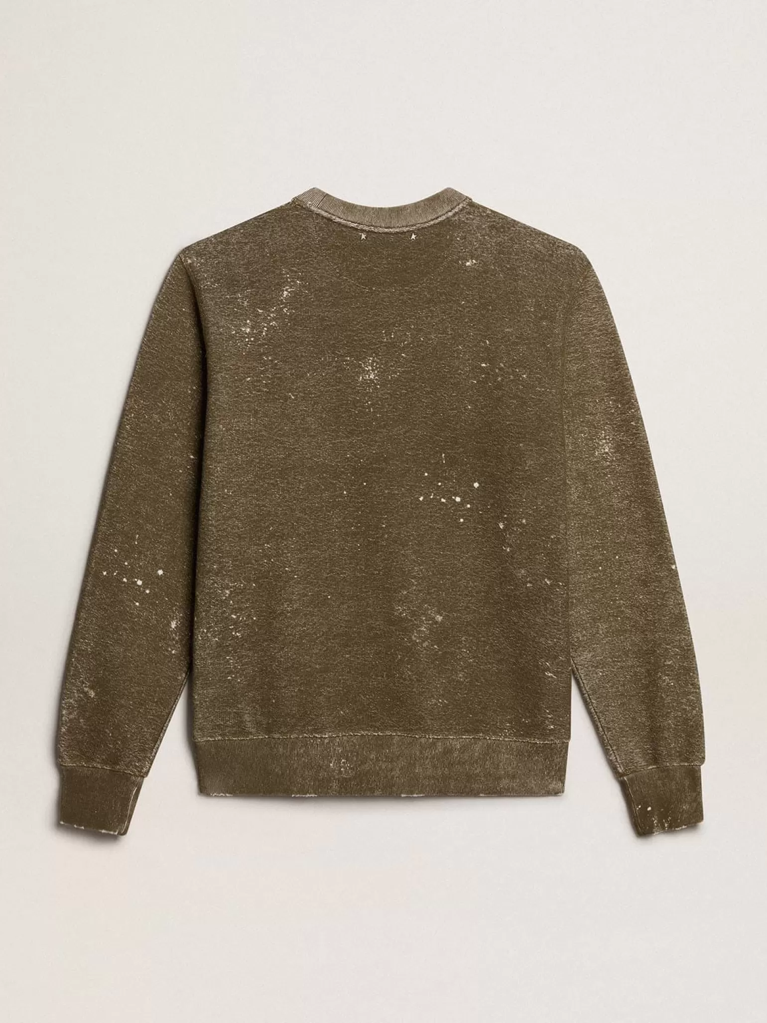 Cheap Moletom de algodão cor de faia efeito vintage Moletons