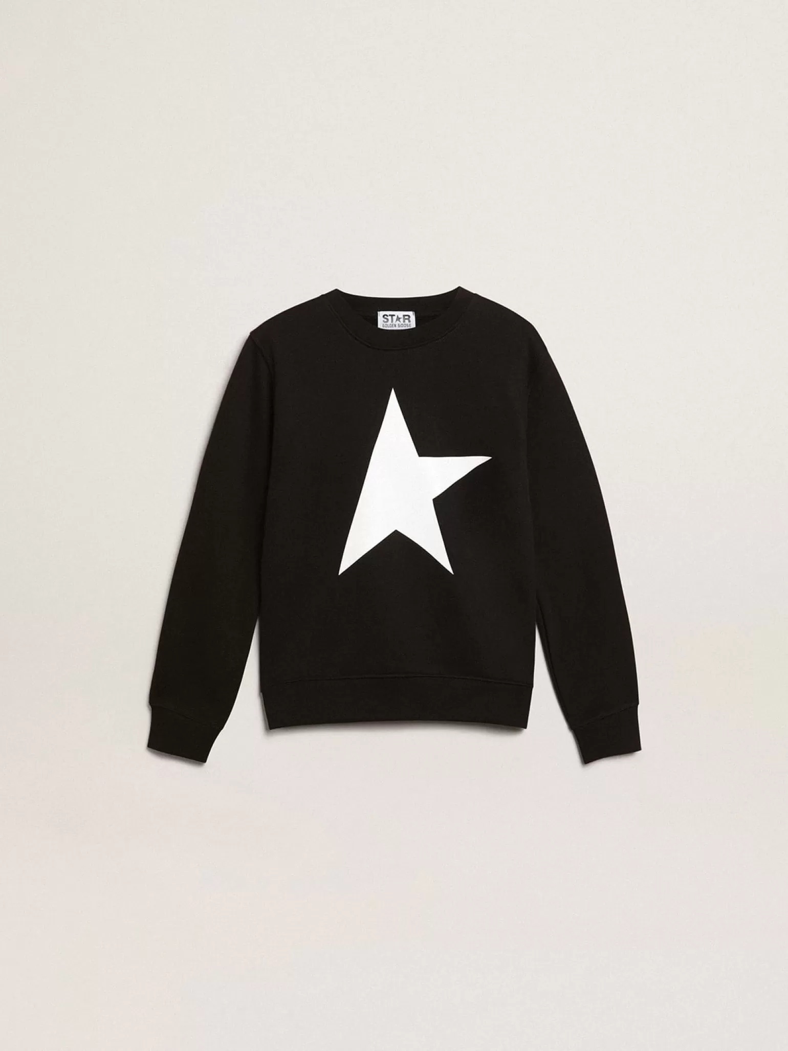 Store Moletom infantil masculino preto com maxi estrela branca na frente Roupas de cima (4-12 years) | Roupas de cima (4-12 years)