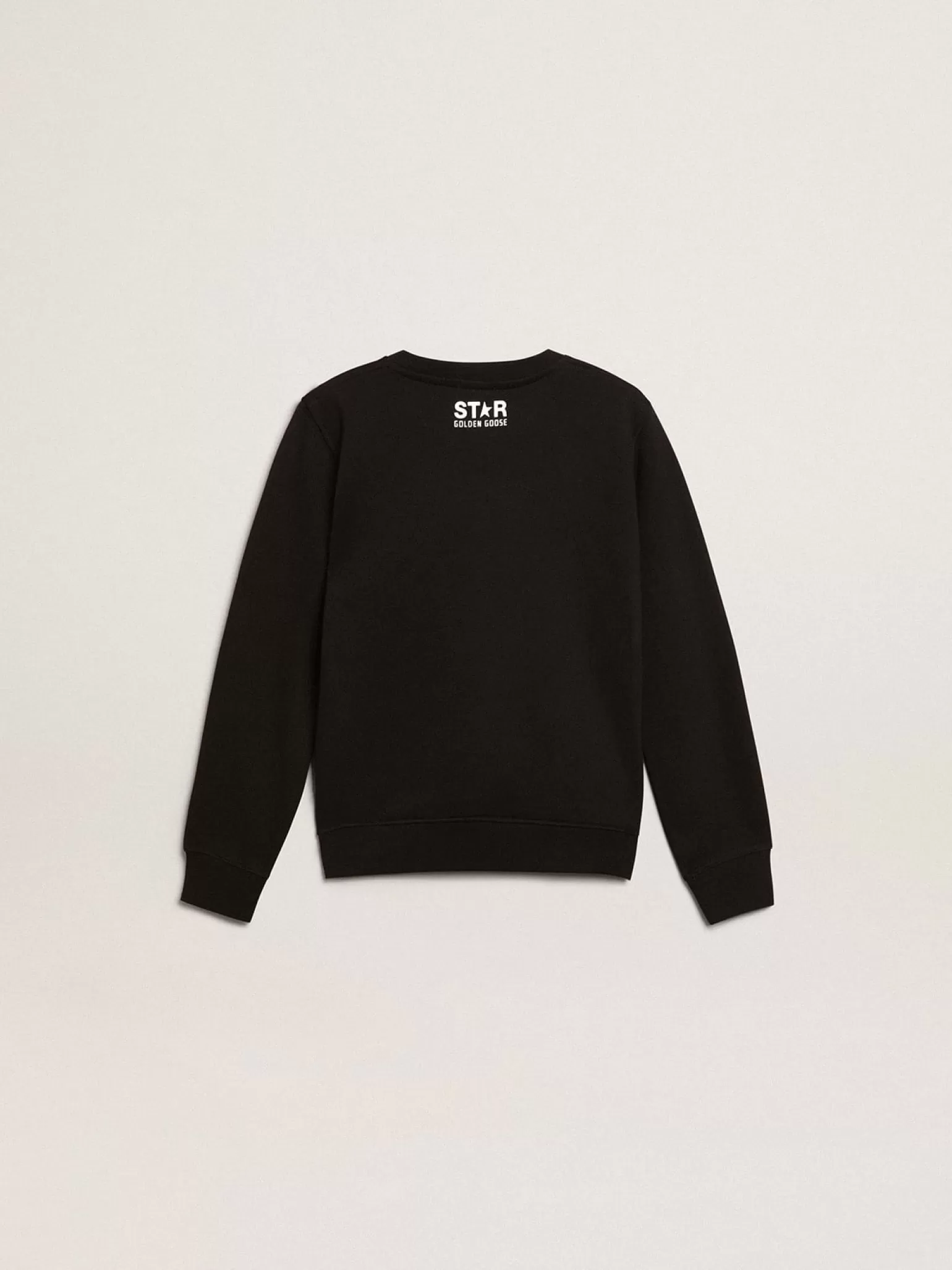 Store Moletom infantil masculino preto com maxi estrela branca na frente Roupas de cima (4-12 years) | Roupas de cima (4-12 years)